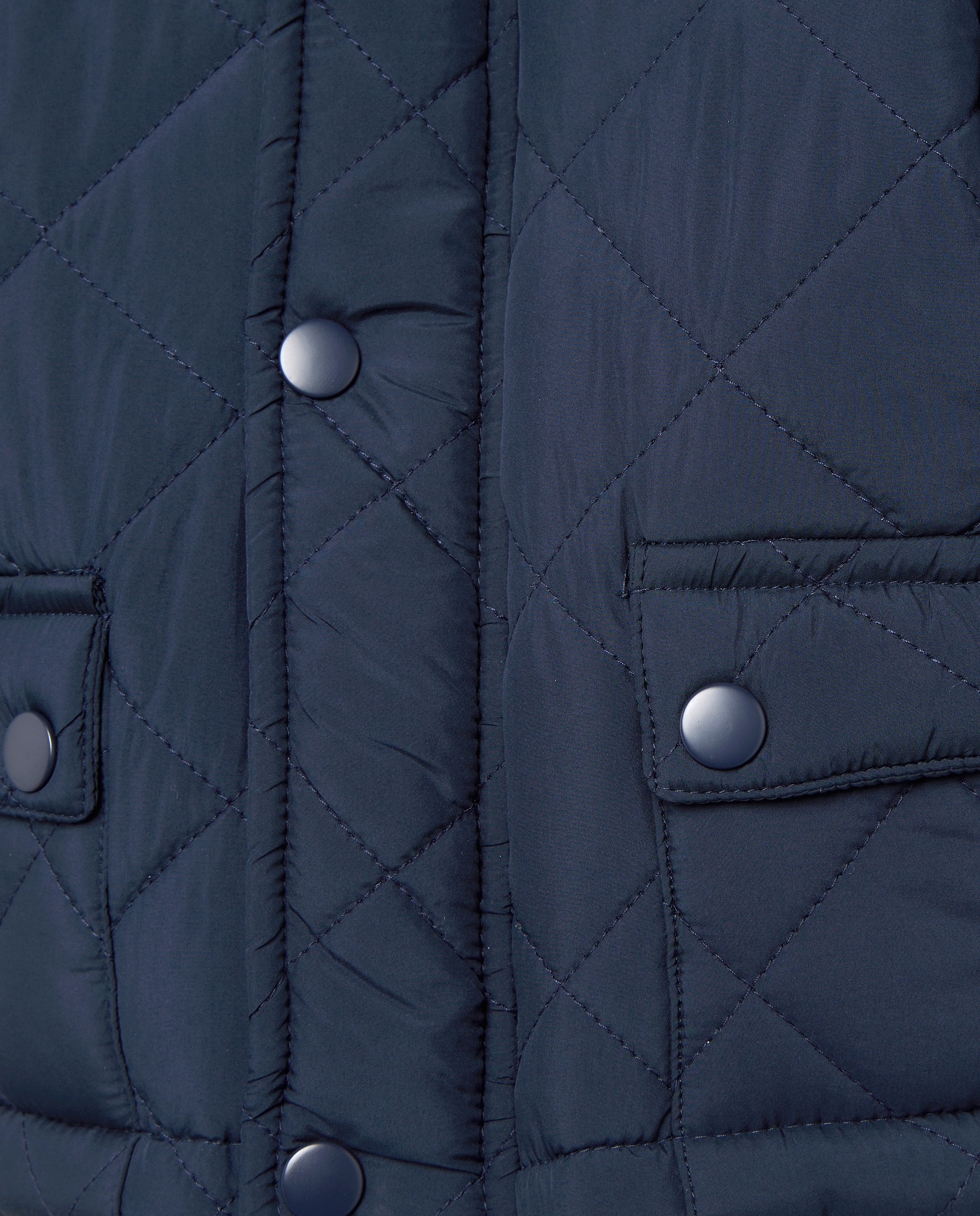 Parka de bebe acolchado cuello pana Azul marino-3