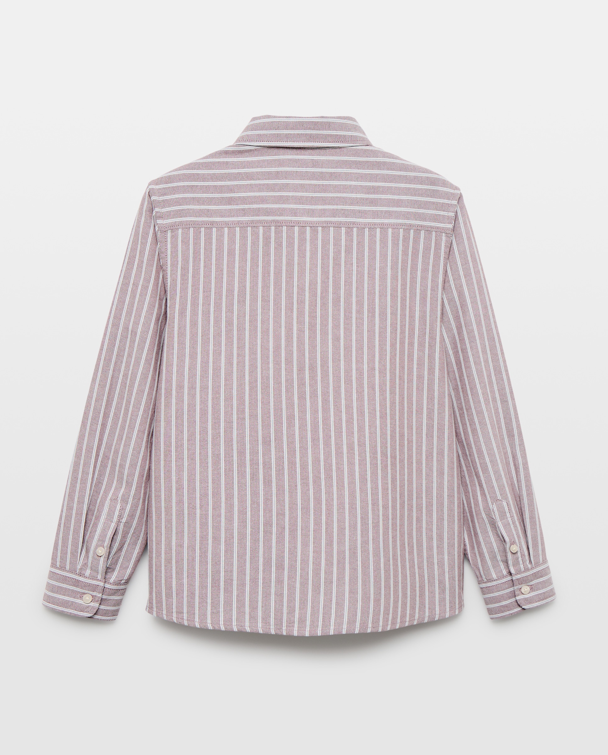 Camisa de niño oxford raya bicolor 291 Berenjena-2