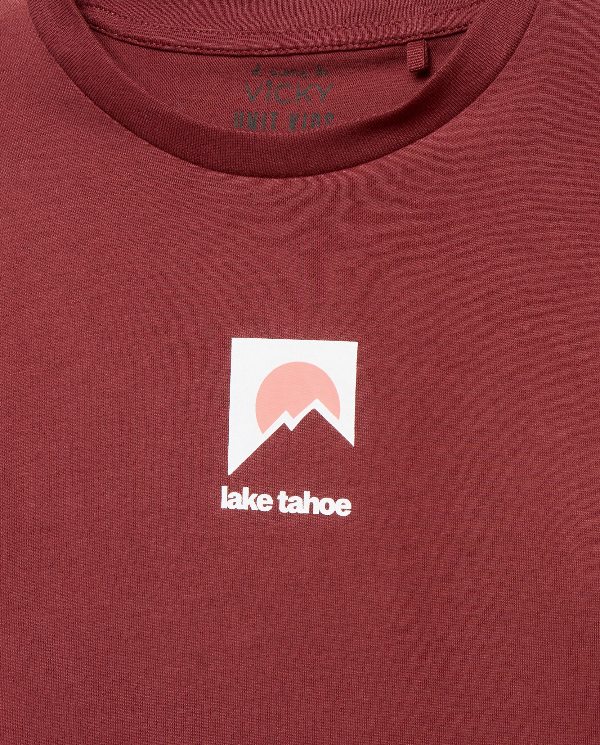 Camiseta de niño estampada solidaria manga larga 770 Terracota-3