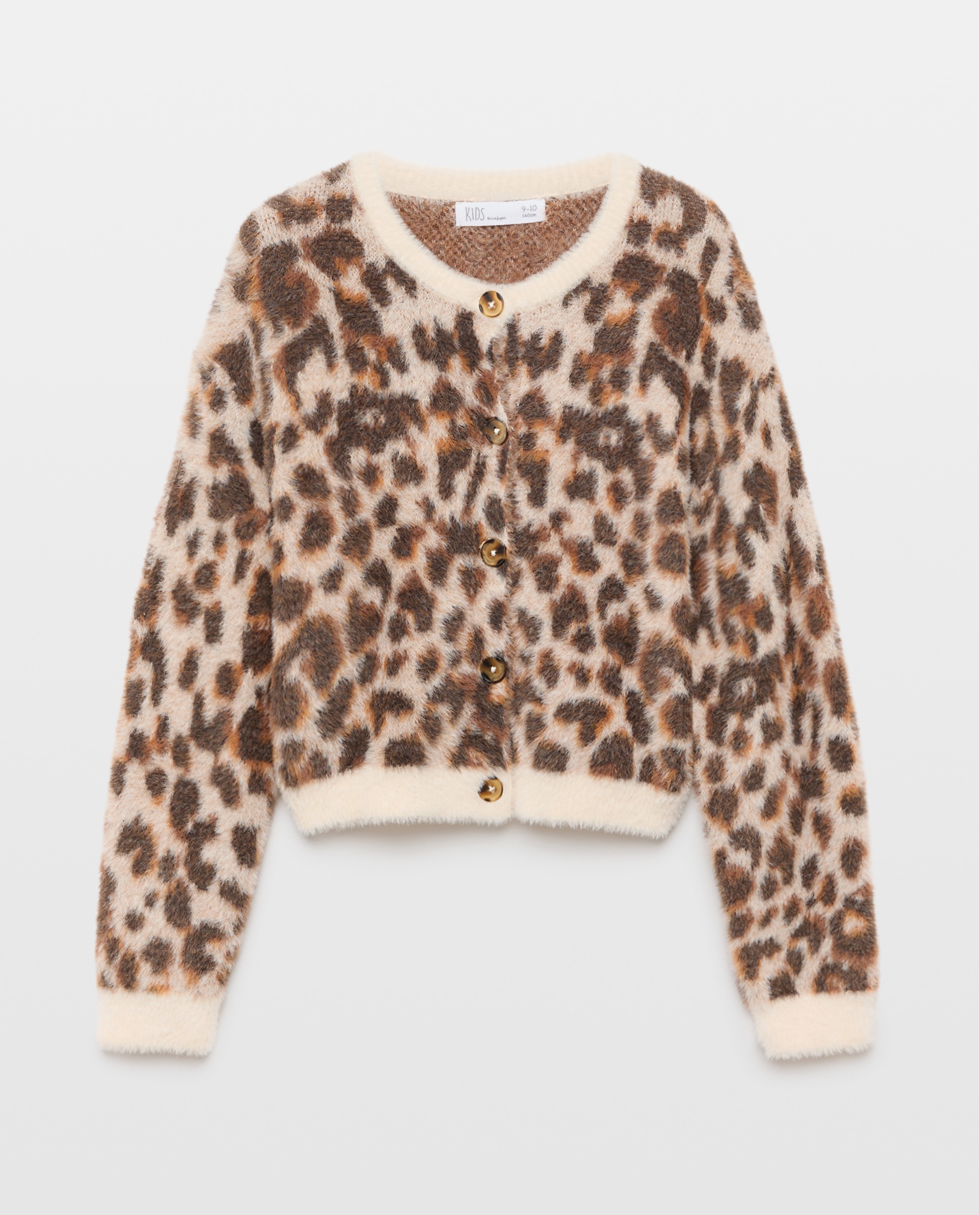Imagem 0 de Casaco de Malha de Espessura Média com Jacquard de Animal Print