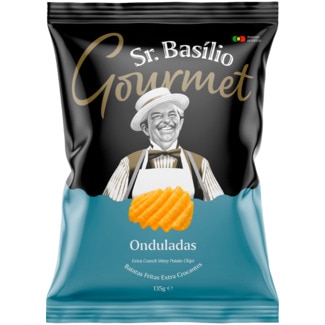 Batatas Fritas Onduladas Extra Largas 135 g - Sr. Basílio