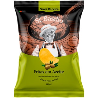 Batatas Fritas Lisas em Azeite embalagem 135 g - Sr. Basílio