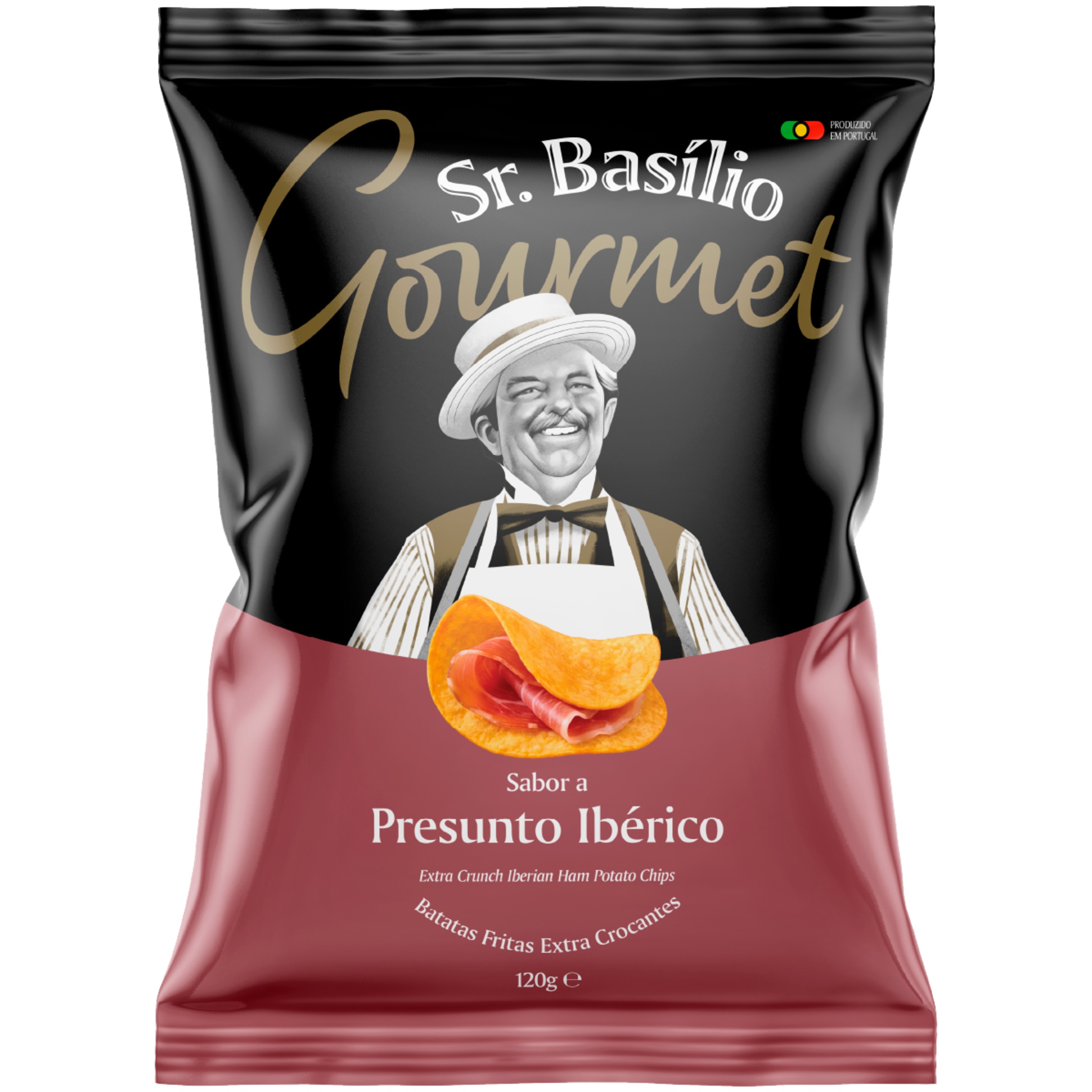 Batatas fritas Gourmet Presunto embalagem 120 g
