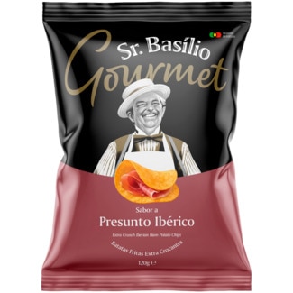 Batatas fritas Gourmet Presunto embalagem 120 g - Sr. Basílio