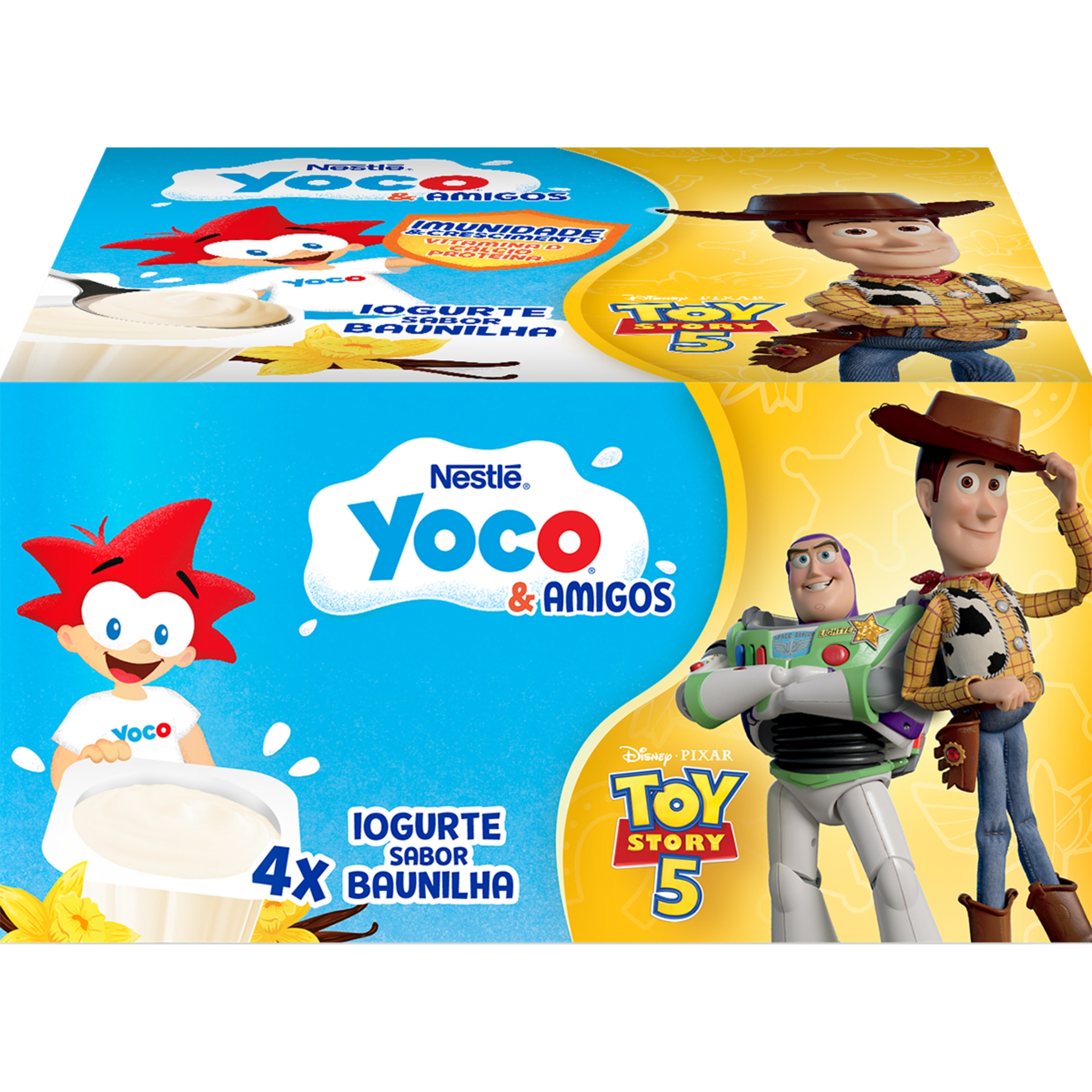 Iogurte Baunilha Sólido  Pack 4 unidades embalagem 100 g