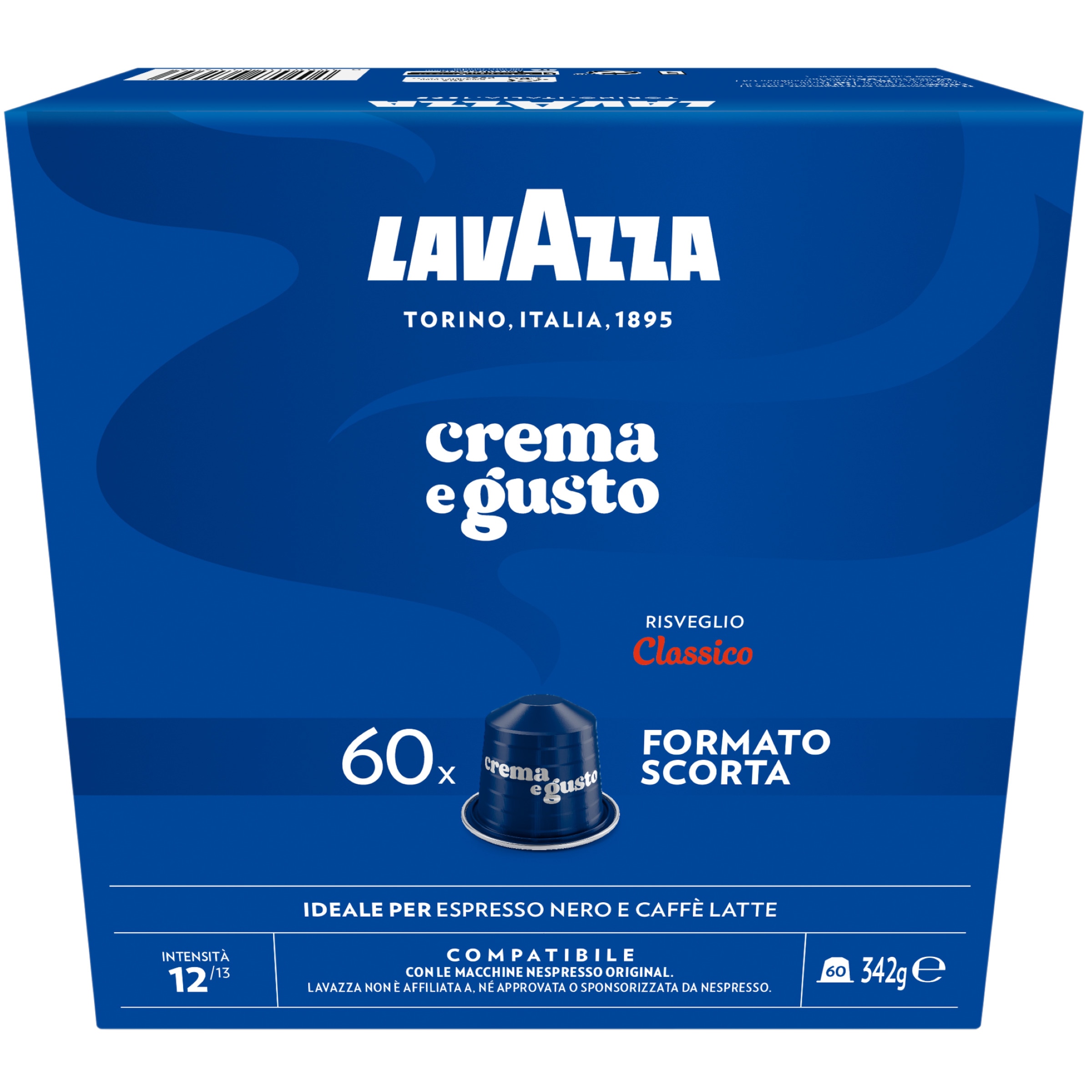 Cápsulas de Café Crema e Gusto Aluminio embalagem 60 unidades