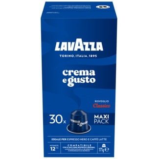 Cápsulas de Café Crema e Gusto Aluminio frasco 30 - Lavazza