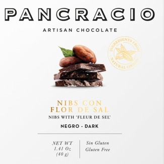 Nibs Chocolate Negro com Flor de Sal embalagem 40 g - Pancracio