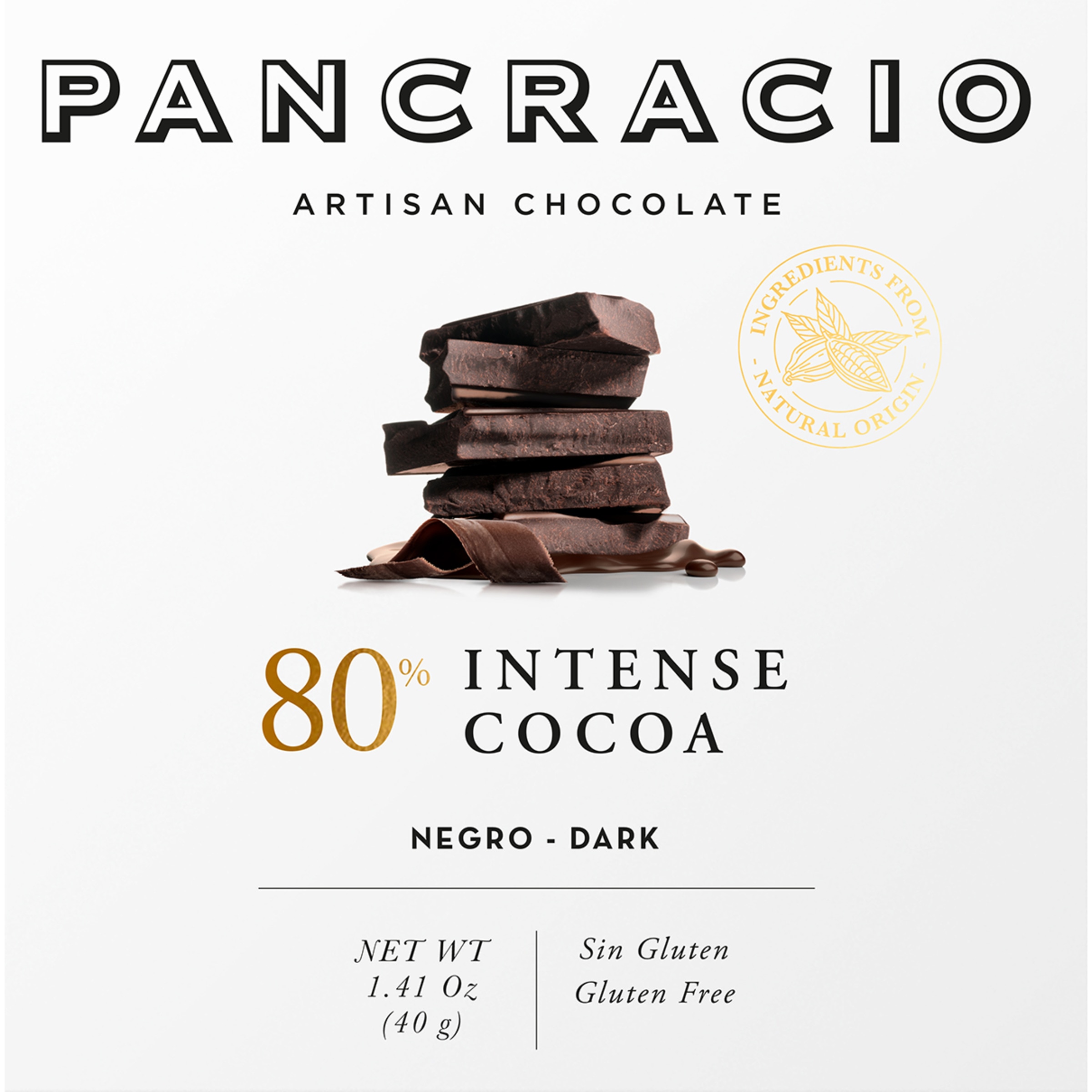 Nibs de Chocolate Negro 80% Puro tablete 40 g