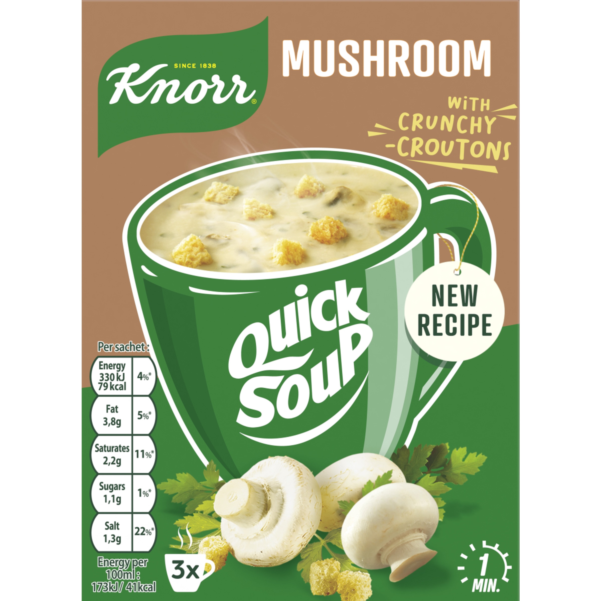 Sopa Quick Cogumelos embalagem 54 g