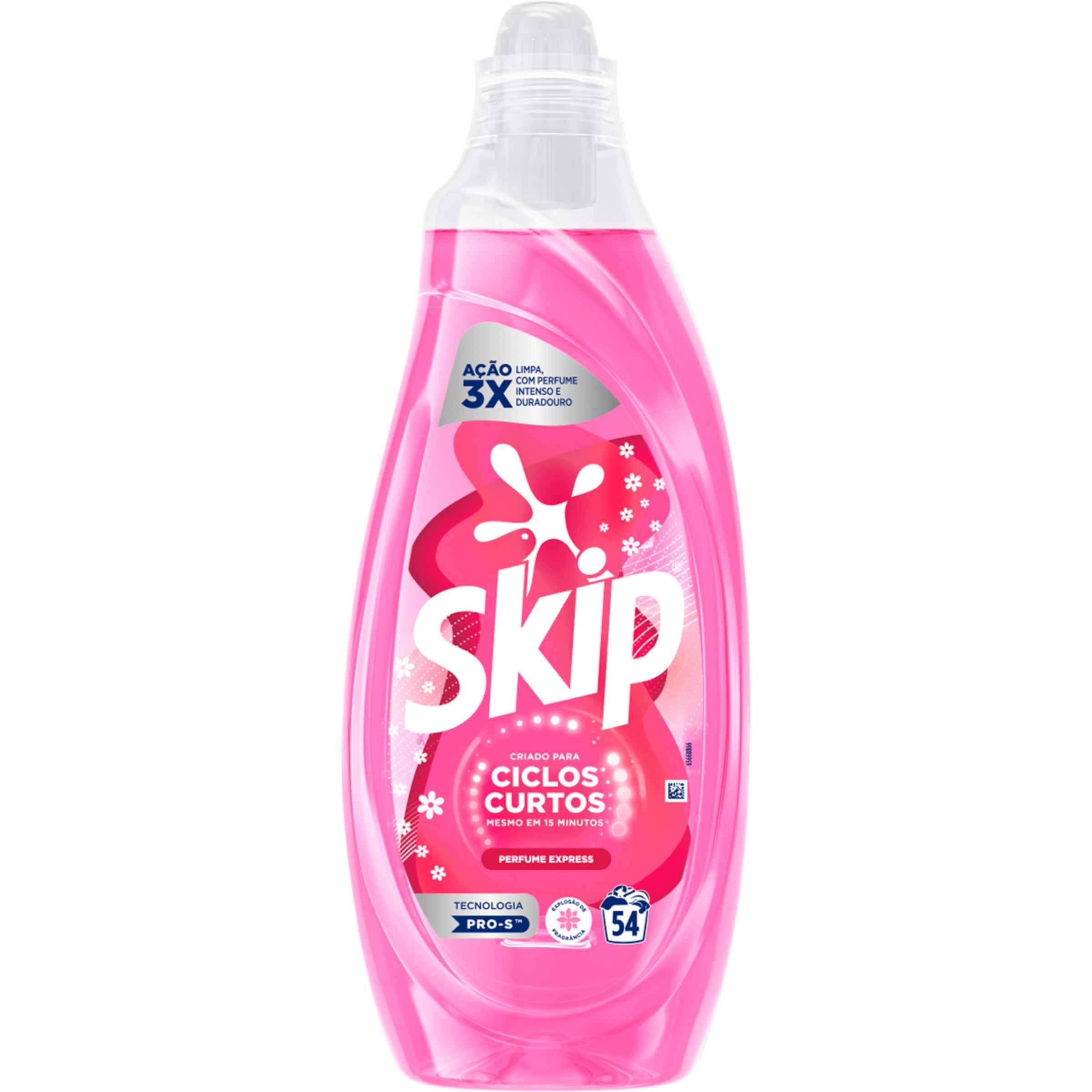 Detergente Ciclos Curtos Perfumdo embalagem 54 doses
