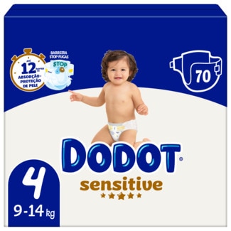 Fraldas Sensitive T4 pack 70 unidades - Dodot