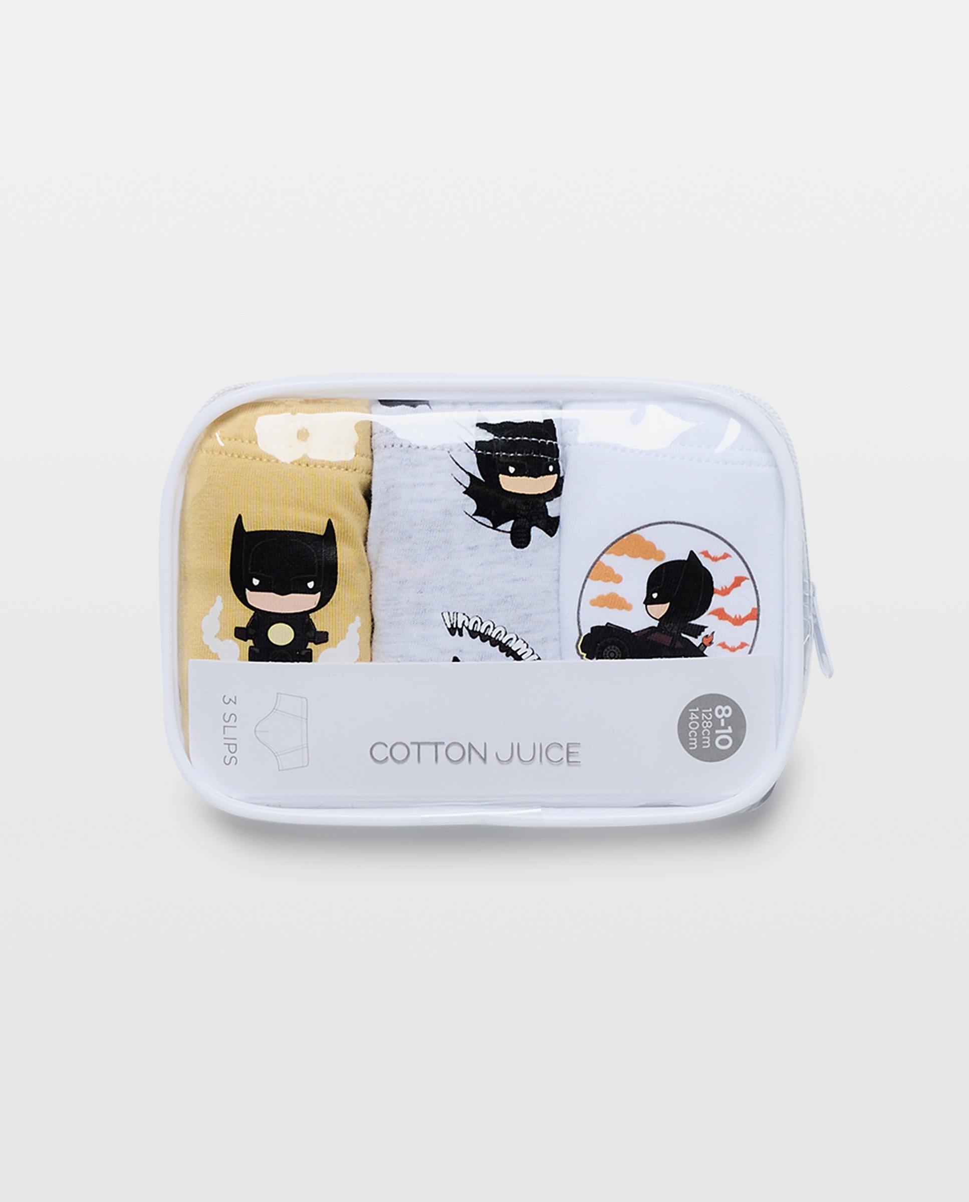 Pack de 3 Cuecas de Criança com Estampado Fantasia BATMAN - Várias Cores Cotton Juice Multicolor-4