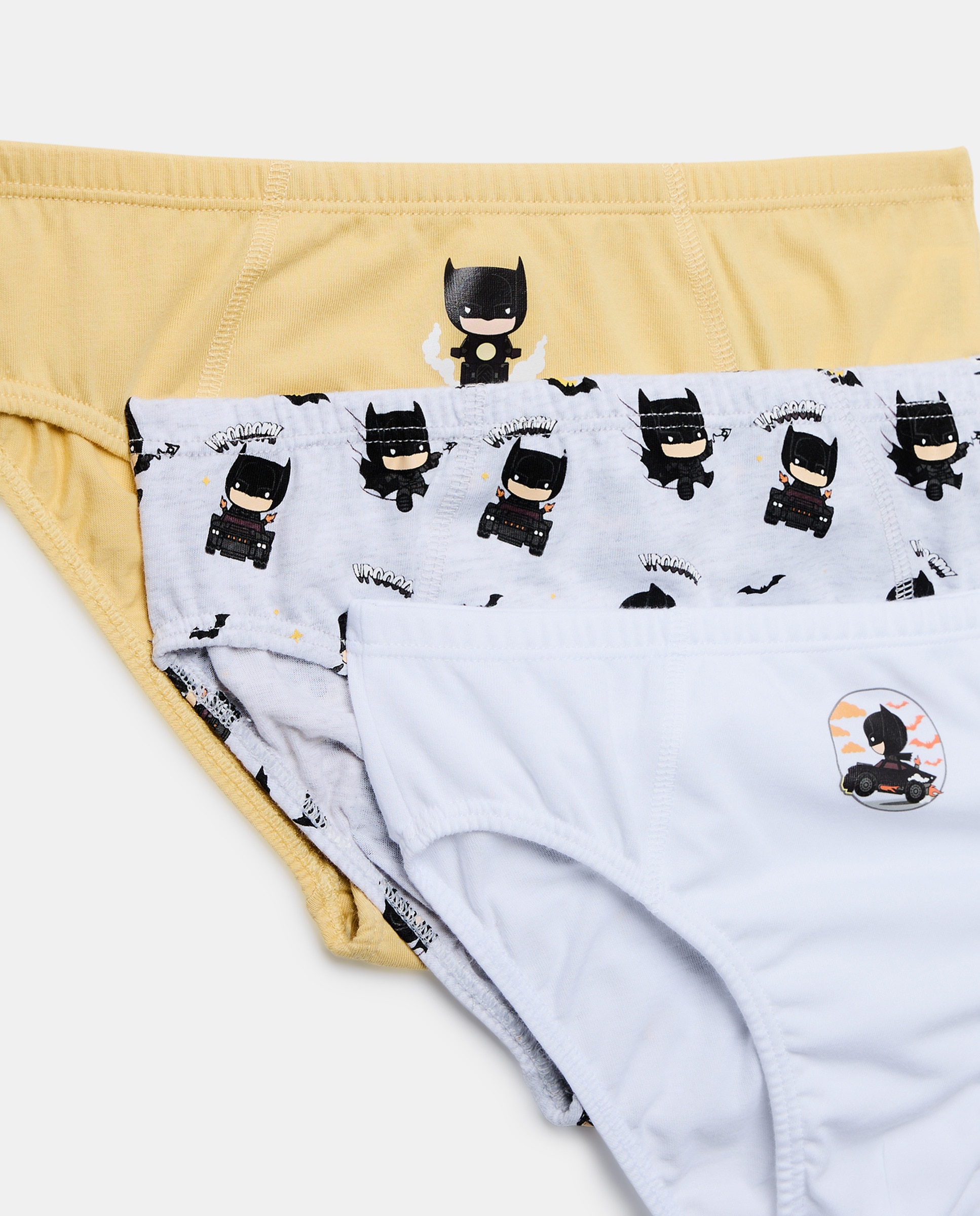 Pack de 3 Cuecas de Criança com Estampado Fantasia BATMAN - Várias Cores Cotton Juice Multicolor-3