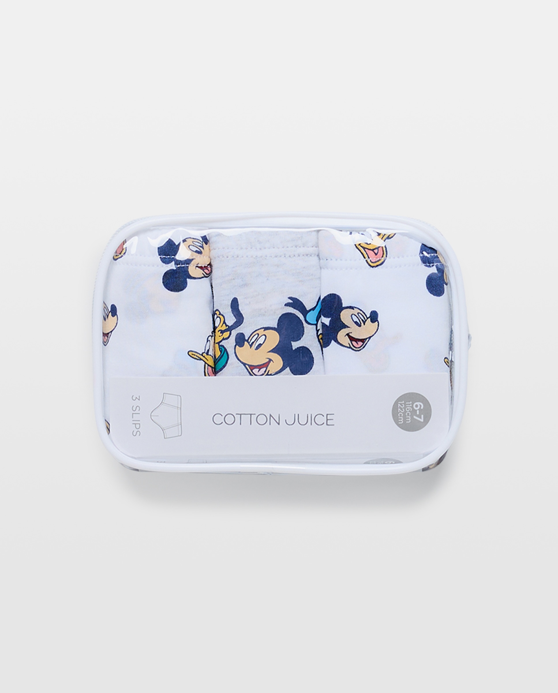 Pack de 3 Cuecas de Criança com Estampado Fantasia MICKEY - Várias Cores Cotton Juice Multicolor-4