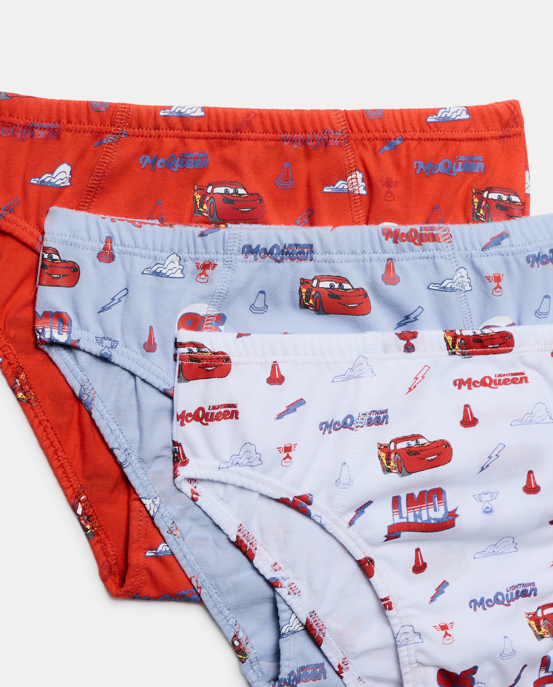 Pack de 3 Cuecas de Criança com Estampado Fantasia CARS - Várias Cores Cotton Juice Multicolor-3