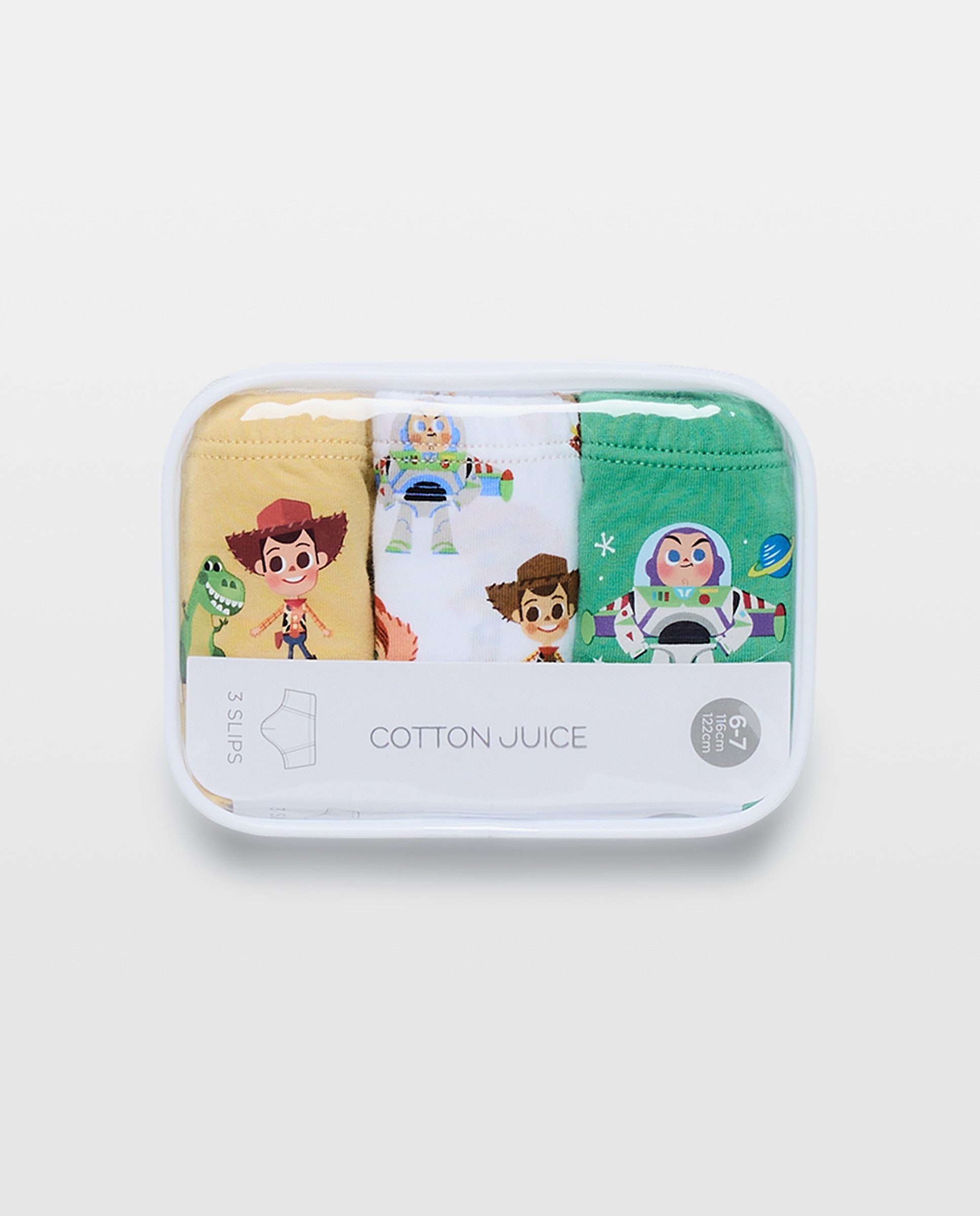Pack 3 slips de niño en varios colores y estampado fantasía TOY STORY - Cotton Juice - Multicolor Multicolor-4
