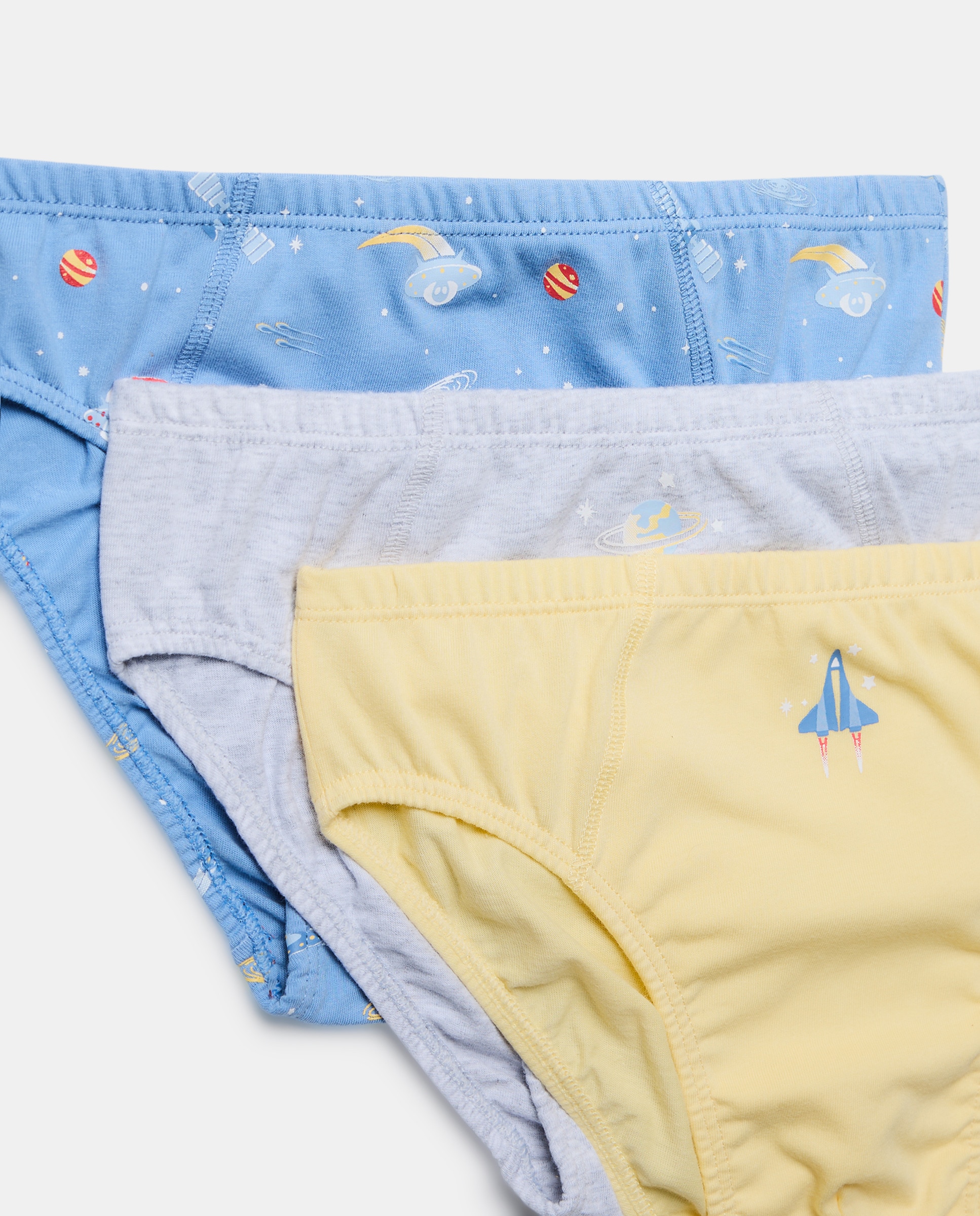 Pack de 5 Slips com Estampado de Fantasia - Multicolor Cotton Juice Multicolor-3