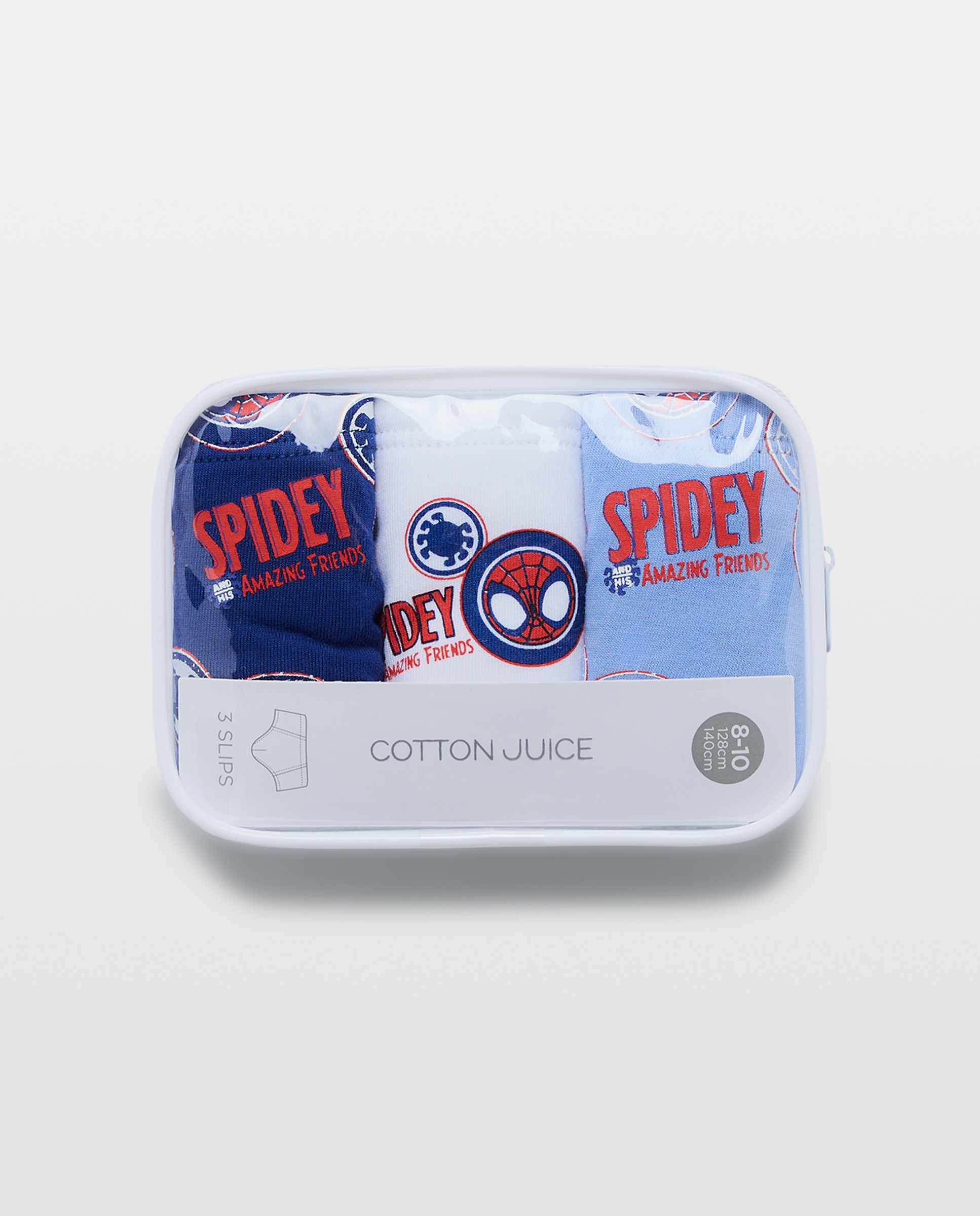 Pack de 3 Slips com Estampado Homem-Aranha Azul-marinho-4