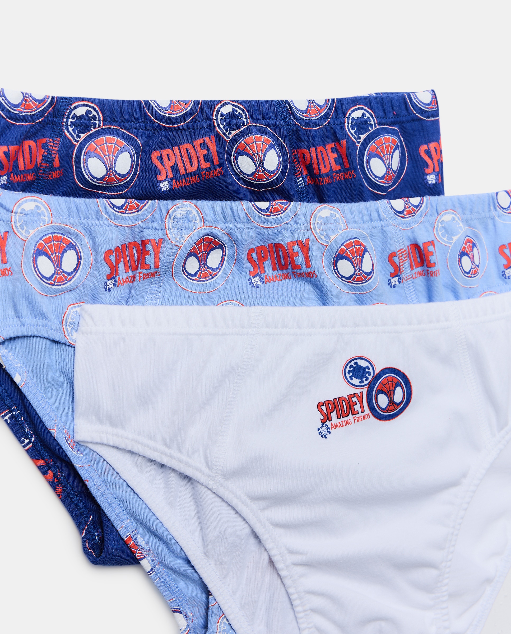 Pack de 3 Slips com Estampado Homem-Aranha Azul-marinho-3