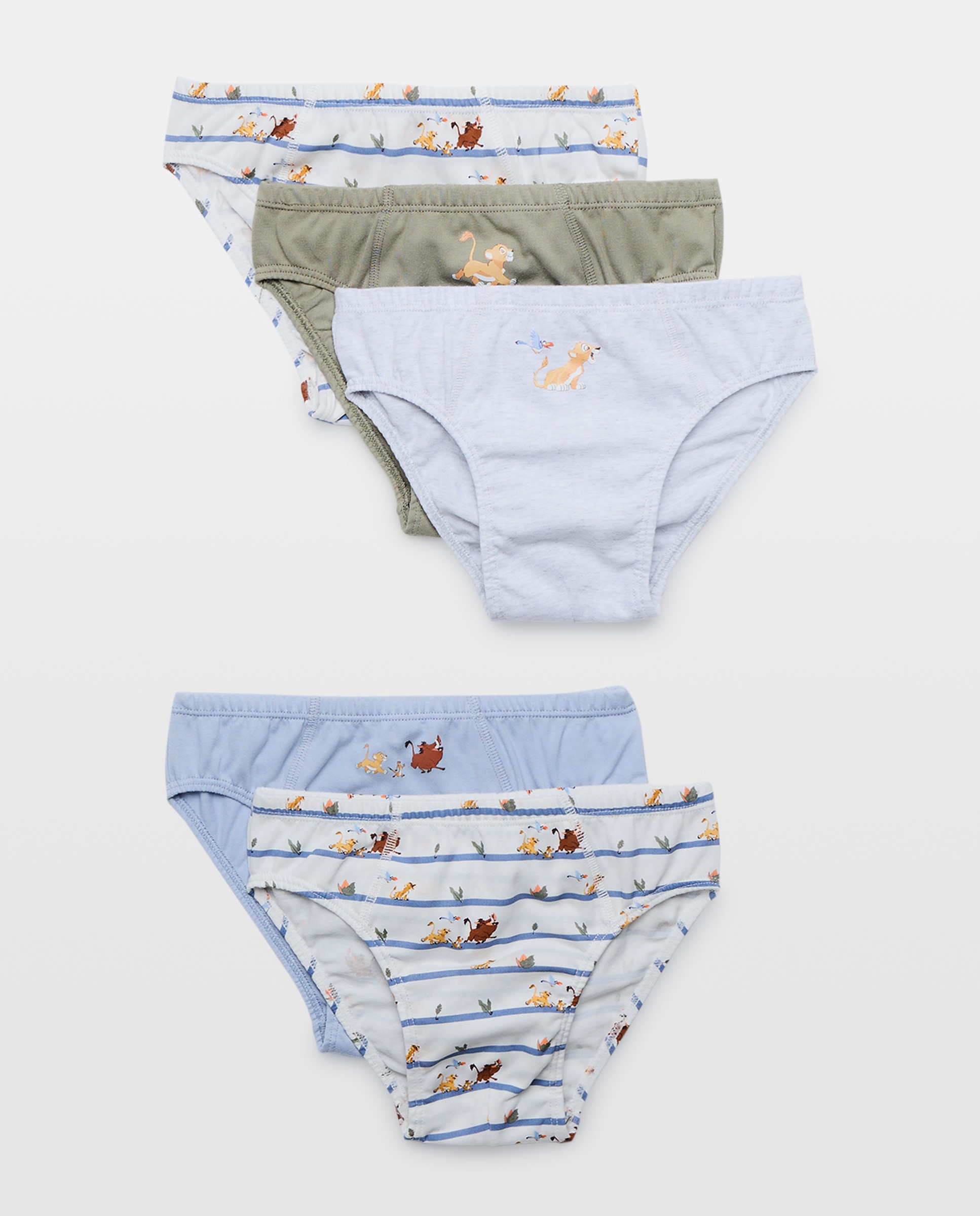 Imagem 0 de Pack de 5 Slips com Estampado O Rei Leão - Multicolor
