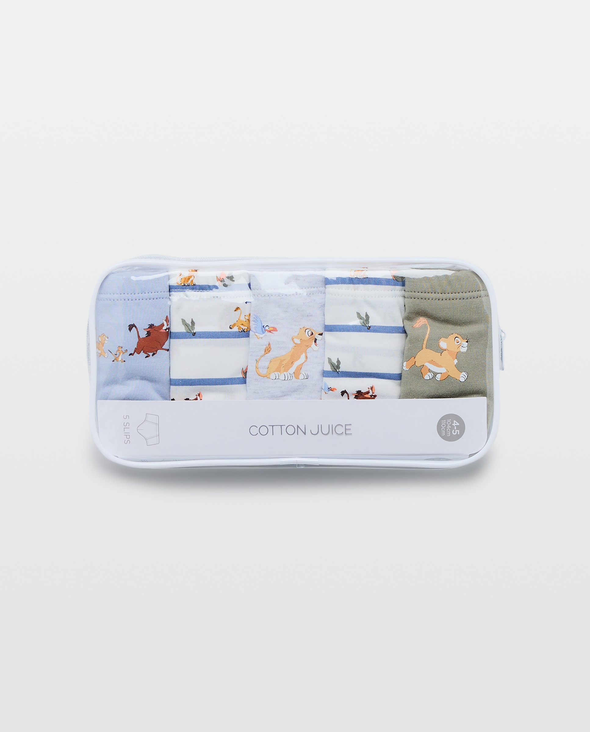 Pack de 5 Slips com Estampado O Rei Leão - Multicolor Multicolor-4
