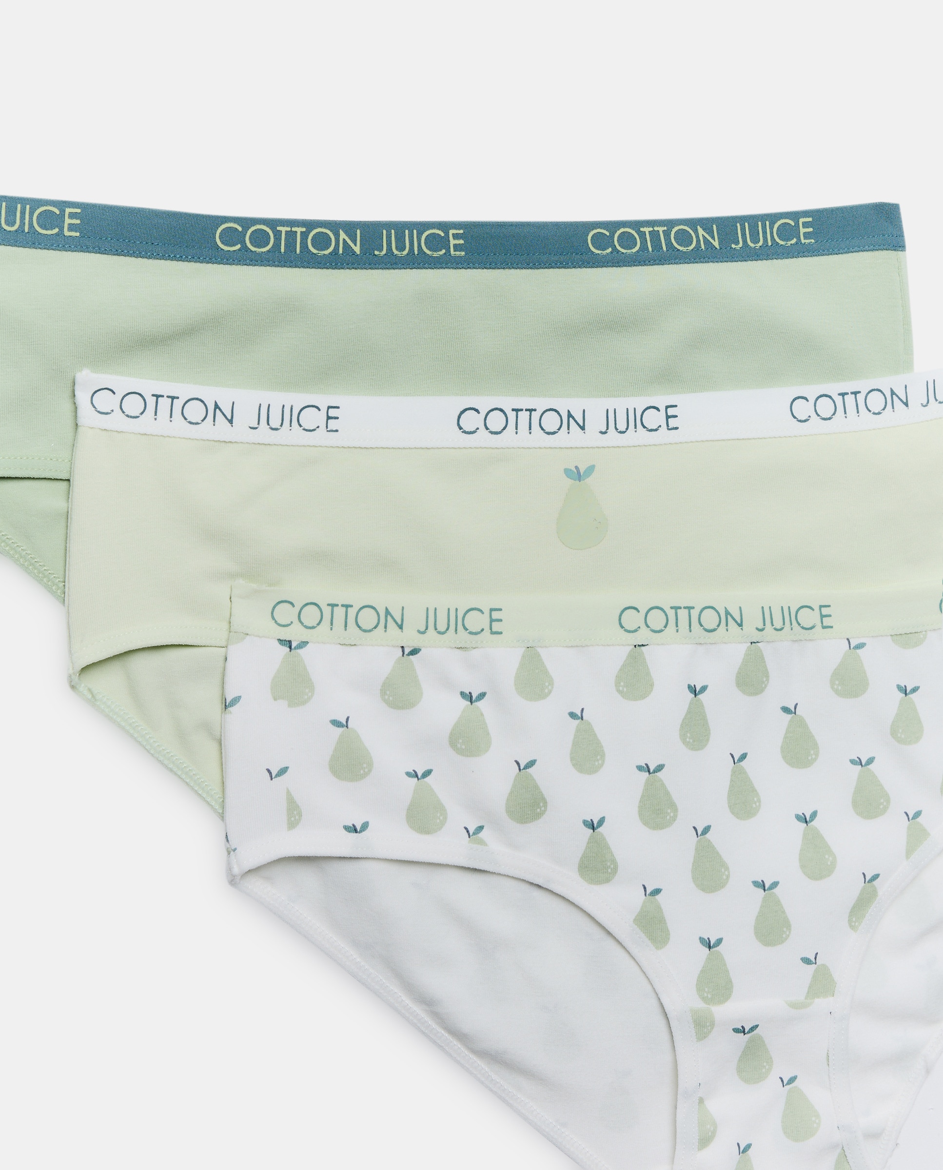 Pack de 3 Cuecas pela Anca com Estampado de Fantasia Verde-3