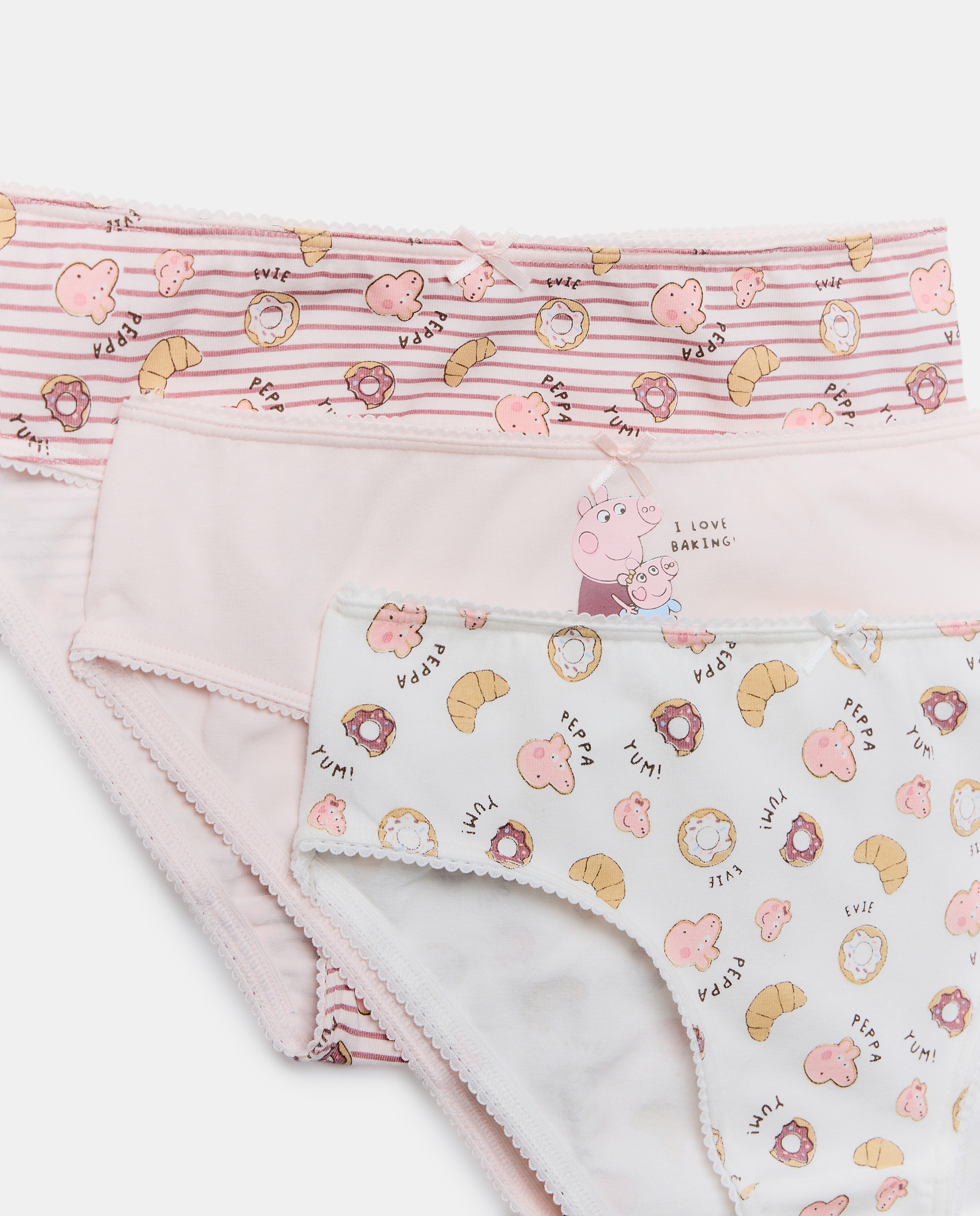 Pack de 3 Cuecas pela Anca com Estampado de Fantasia Peppa Pig Rosa-3