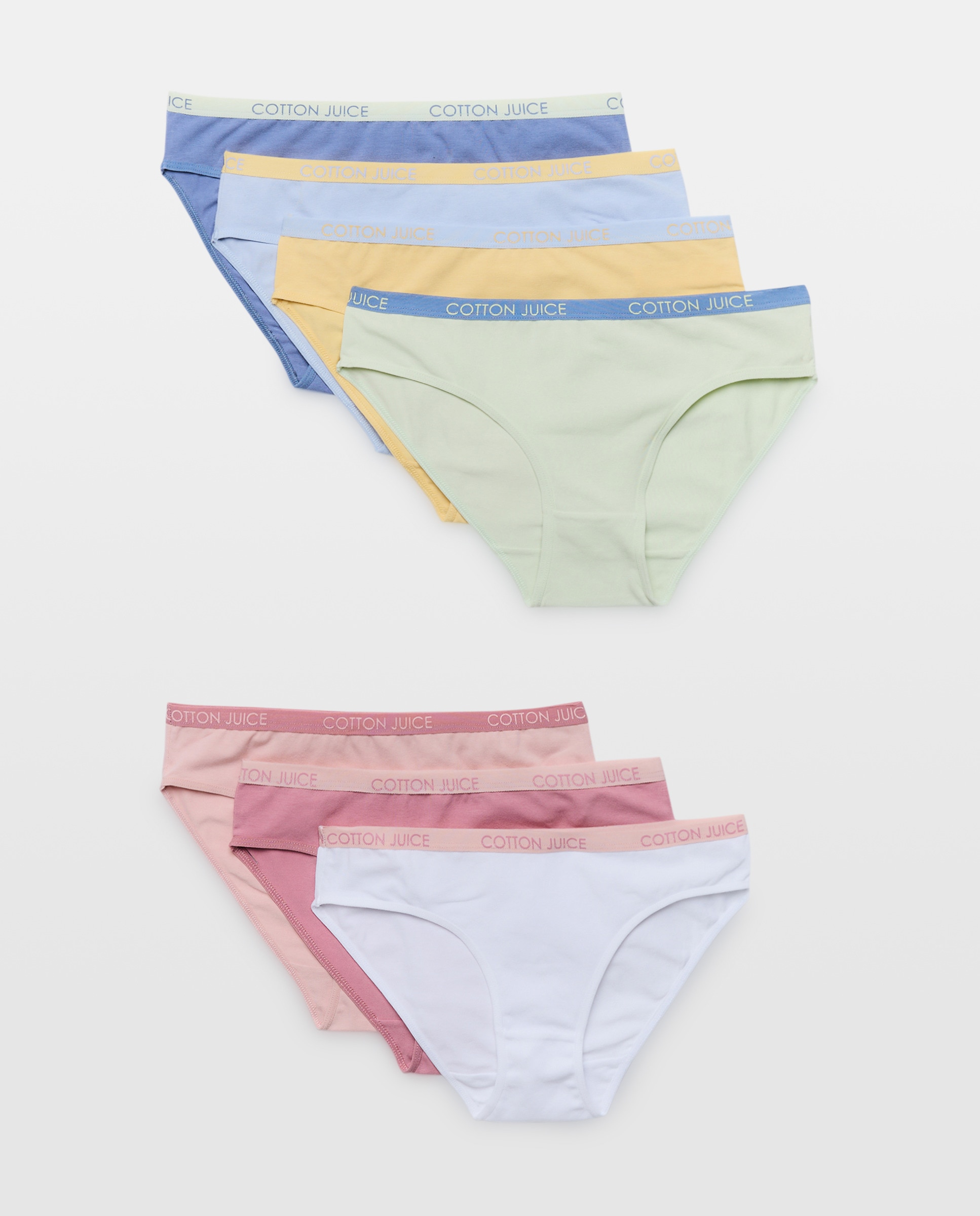 Imagem 0 de Pack de 7 Cuecas Lisas com Cintura Elástica - Multicolor