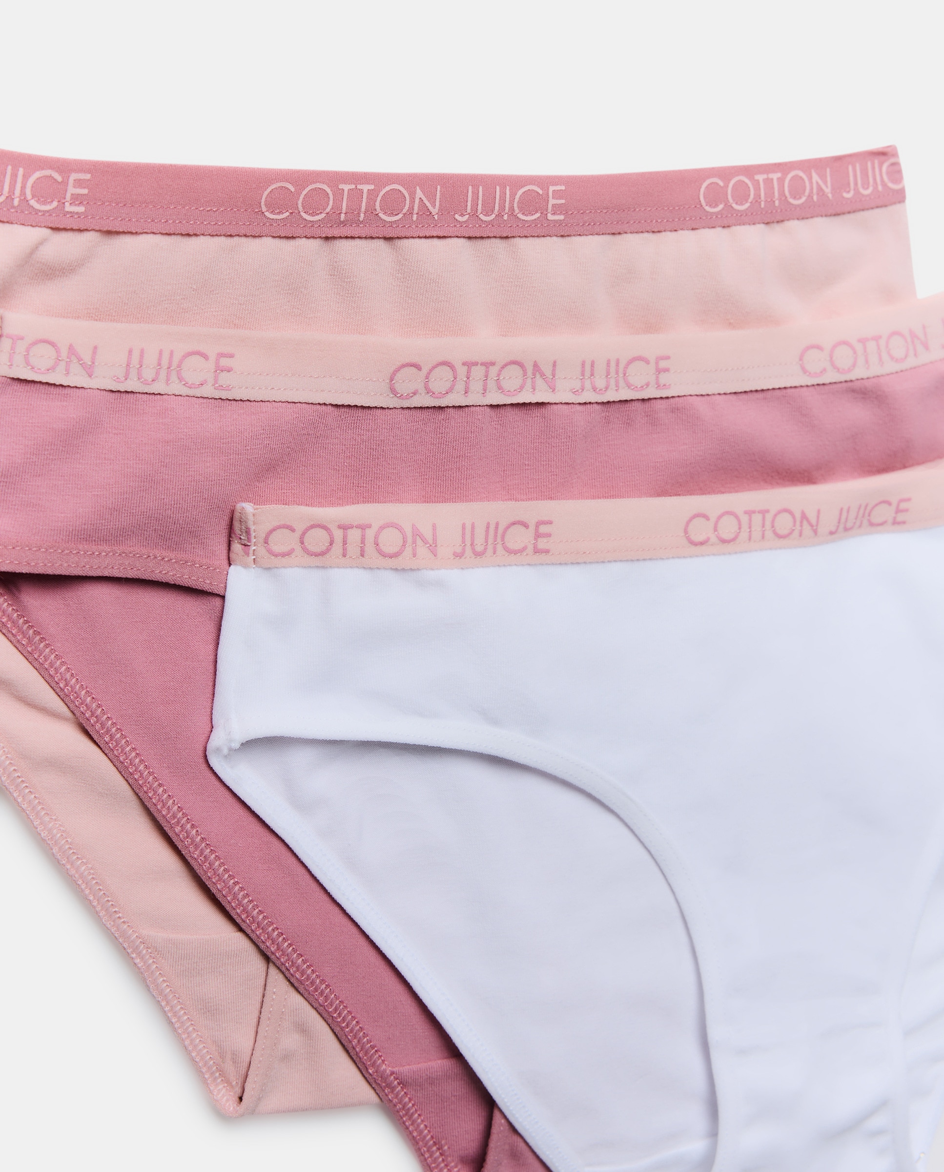 Pack de 7 Cuecas Lisas com Cintura Elástica - Multicolor Multicolor-3