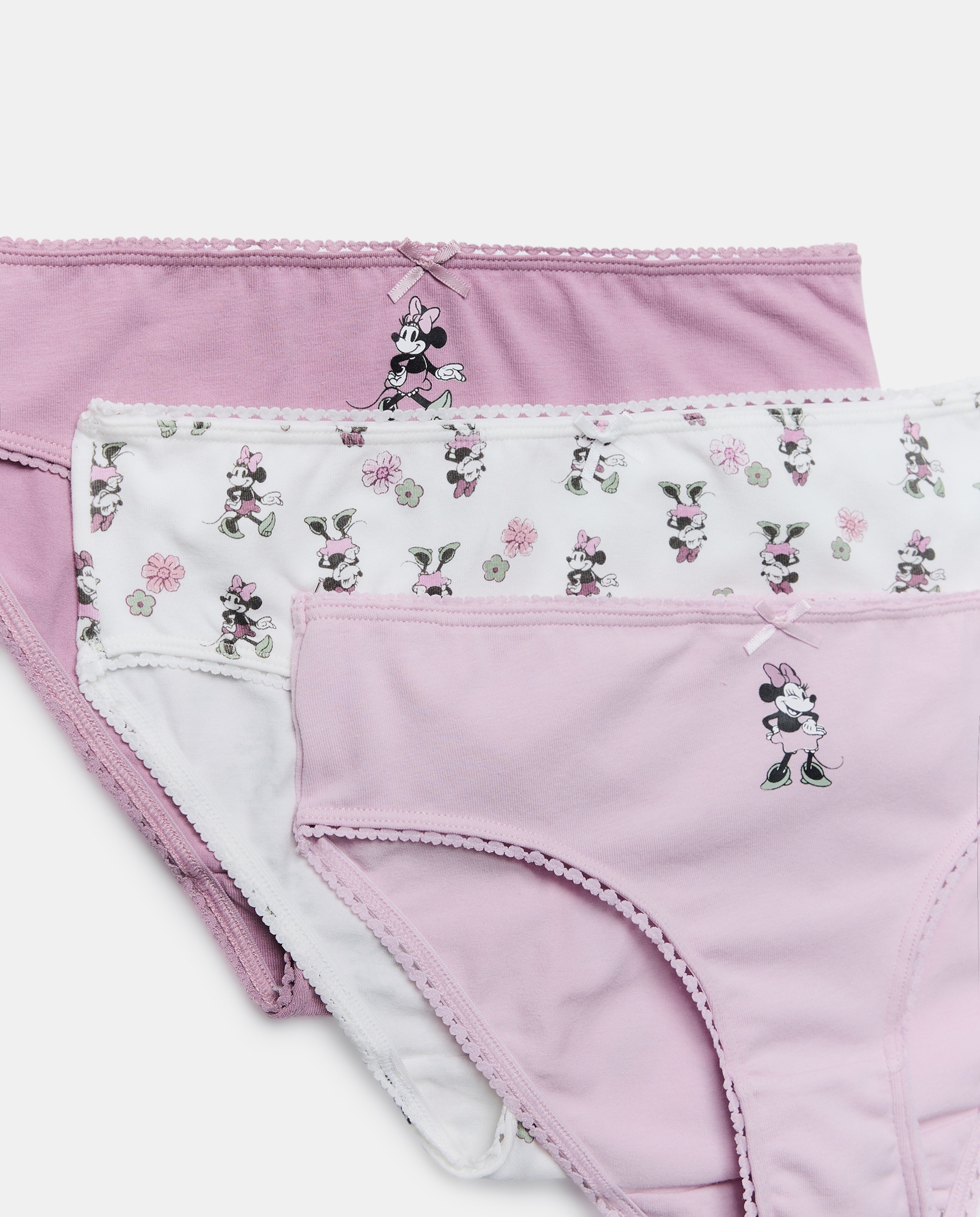 Pack de 3 Cuecas com Estampado Minnie - Multicolor Multicolor-3