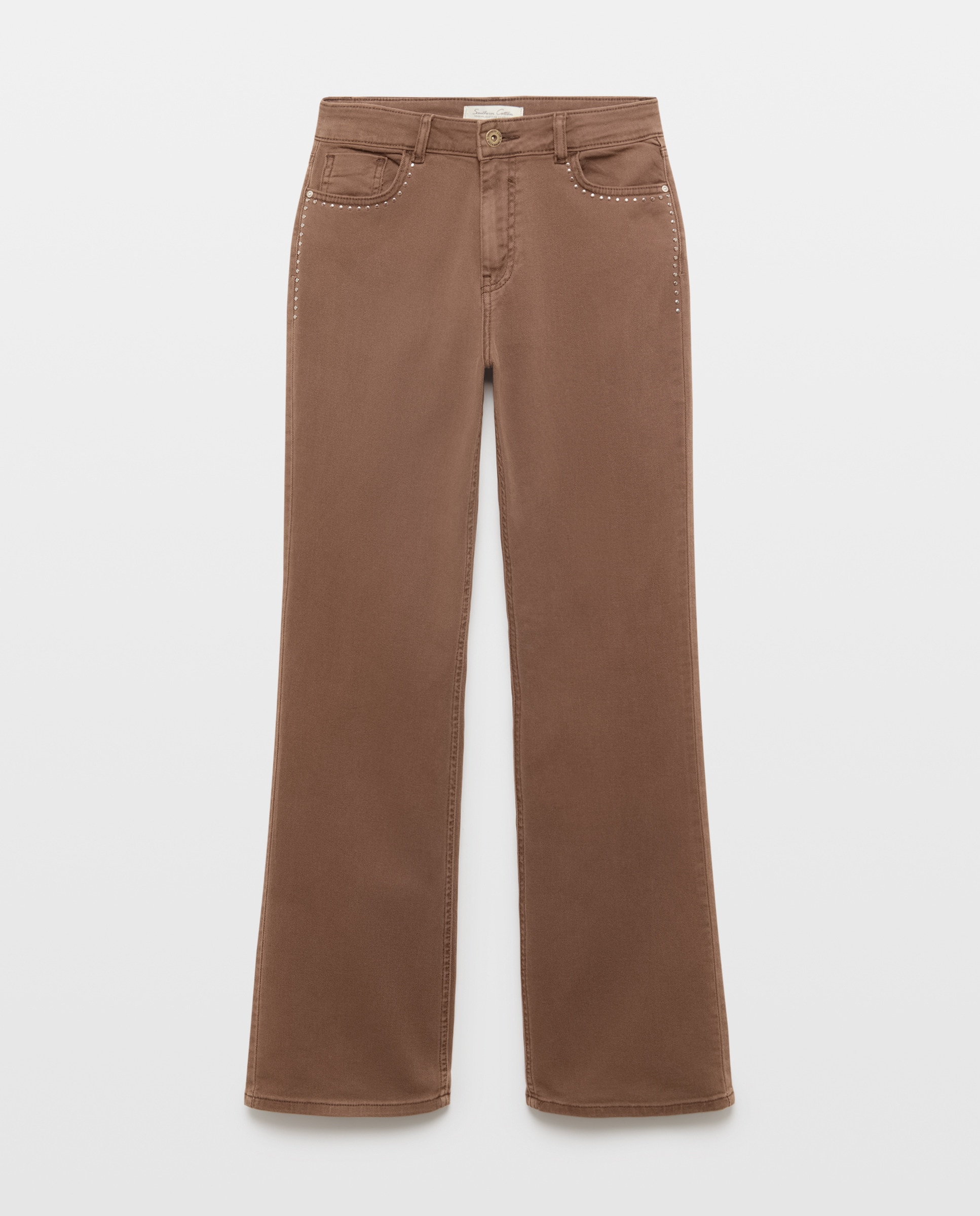 Imagem 0 de Calças Boot Cut com Tachas