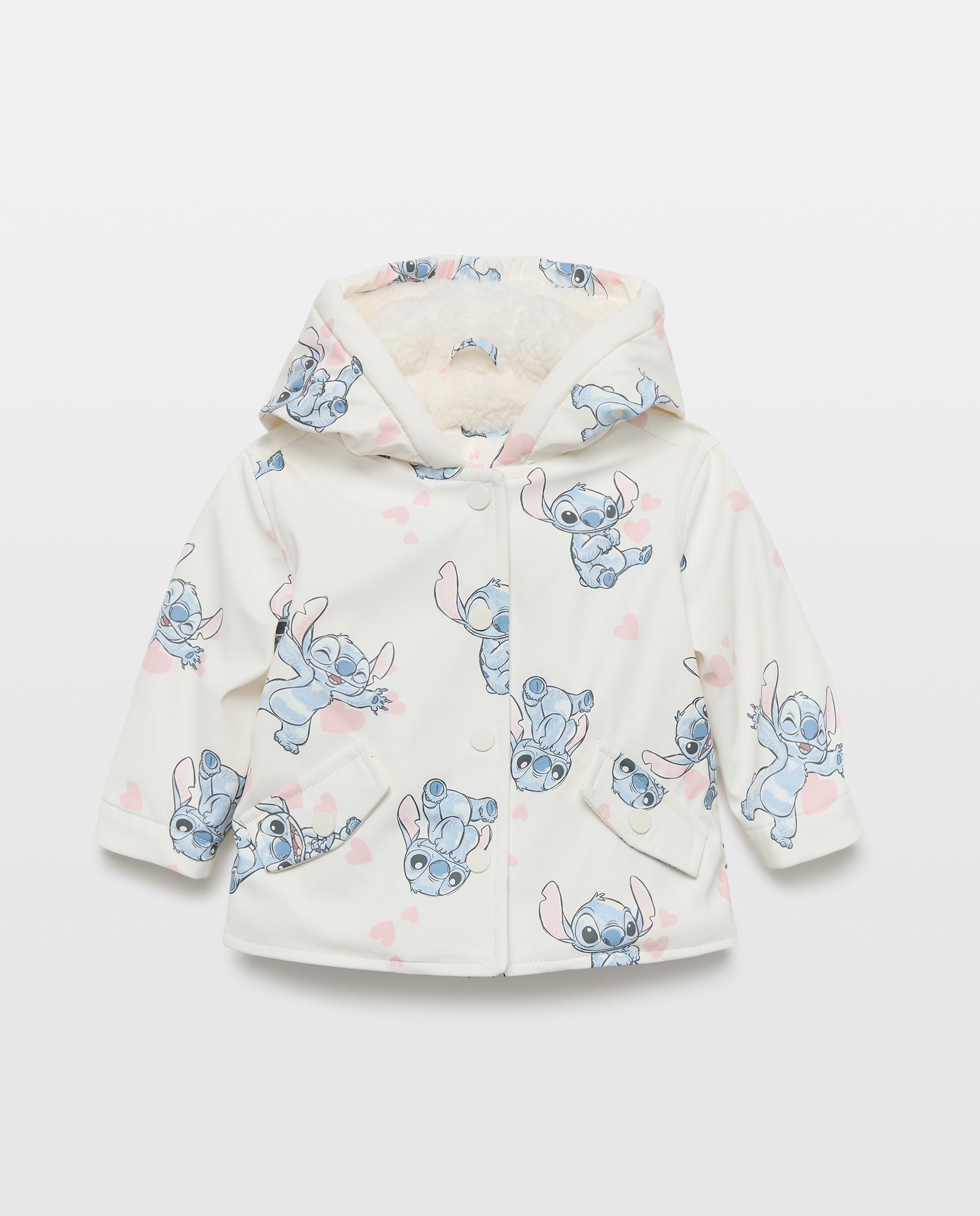 Parka engomada de bebé con fantasía STITCH - Baby El Corte Inglés - Blanco Blanco-1