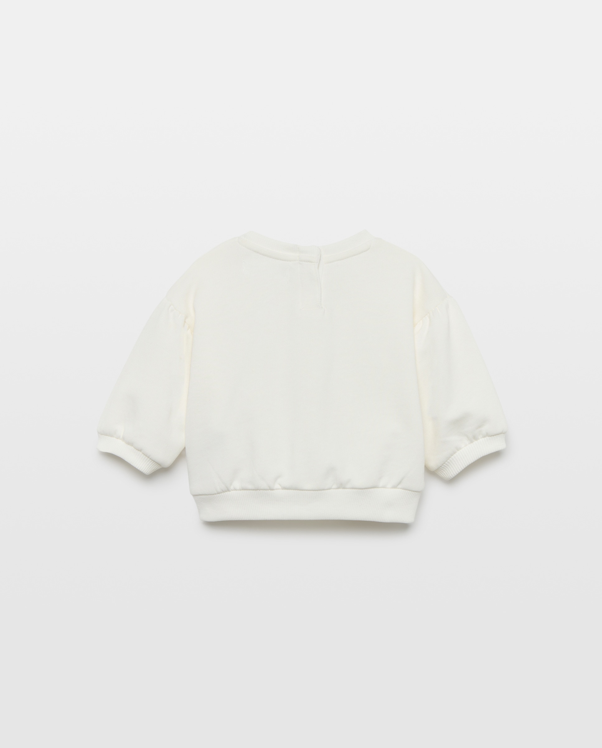 Sweatshirt de Bebé com Gola Redonda e Patch de Fantasia Baby El Corte Inglés 120 Cru-2