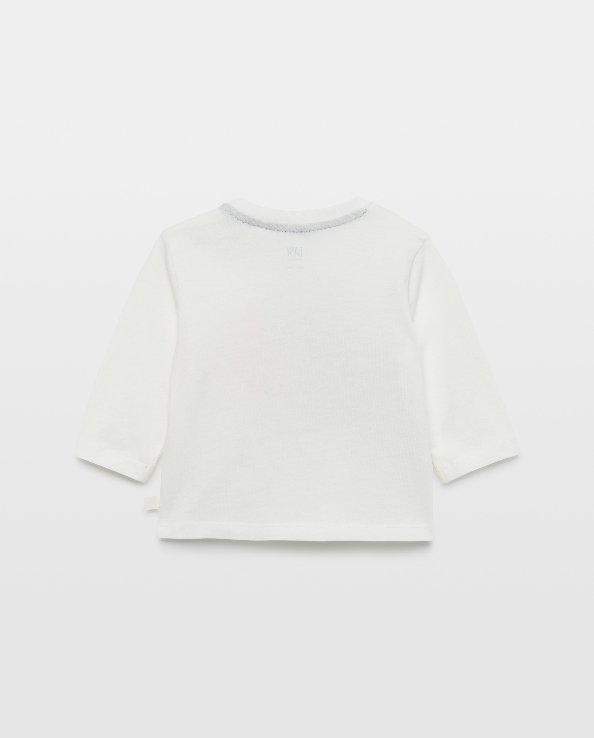 Camiseta de bebé manga larga estampado posicional - Baby El Corte Inglés - Blanco roto Blanco roto-2