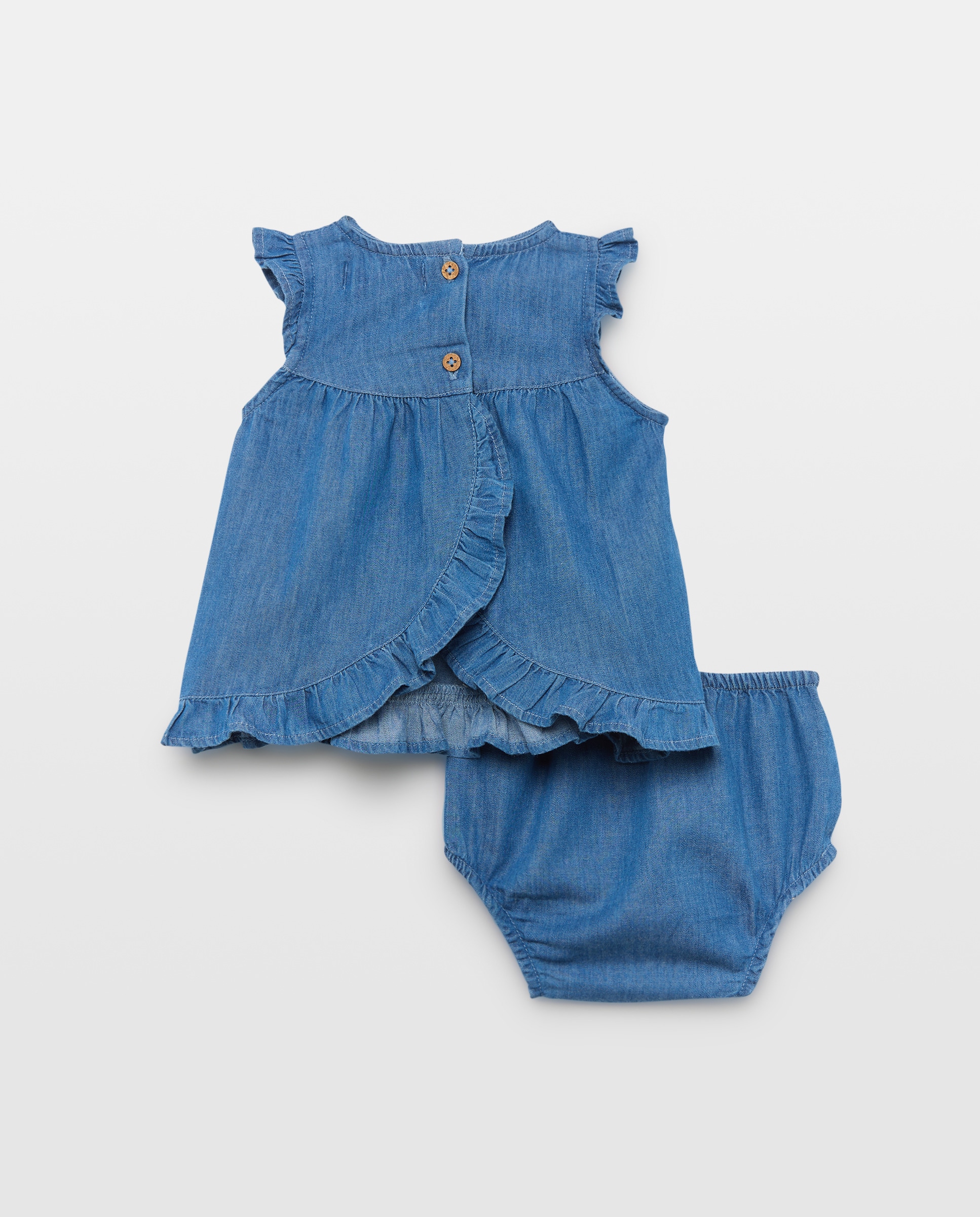 Vestido de Bebé sem Mangas e com Cueca Baby El Corte Inglés Azul-marinho-2