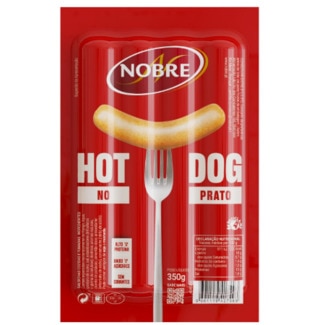 Salsichas Hot Dog para Prato unidade 350 g - Nobre