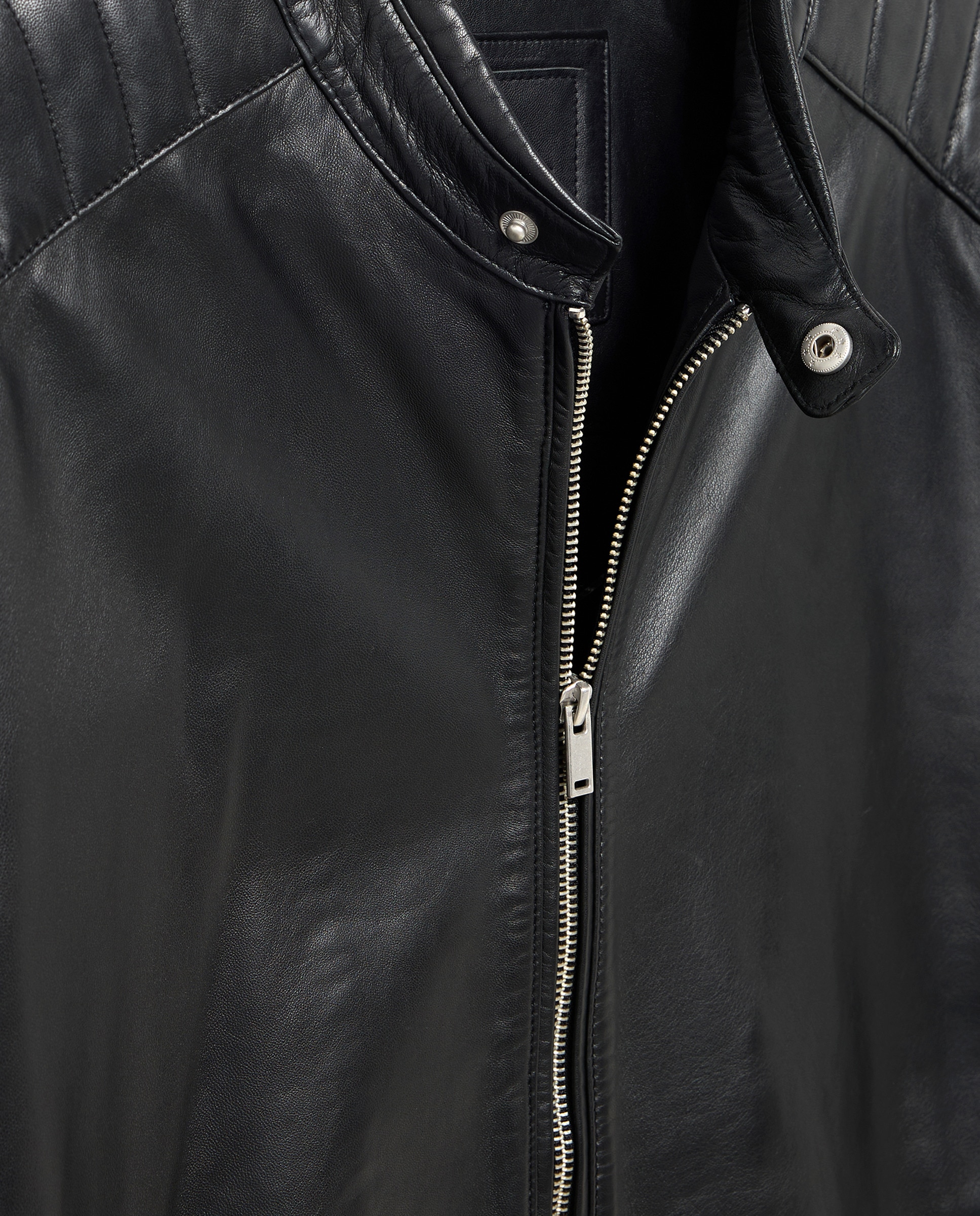 Blusão Biker 100% Pele Preto-2