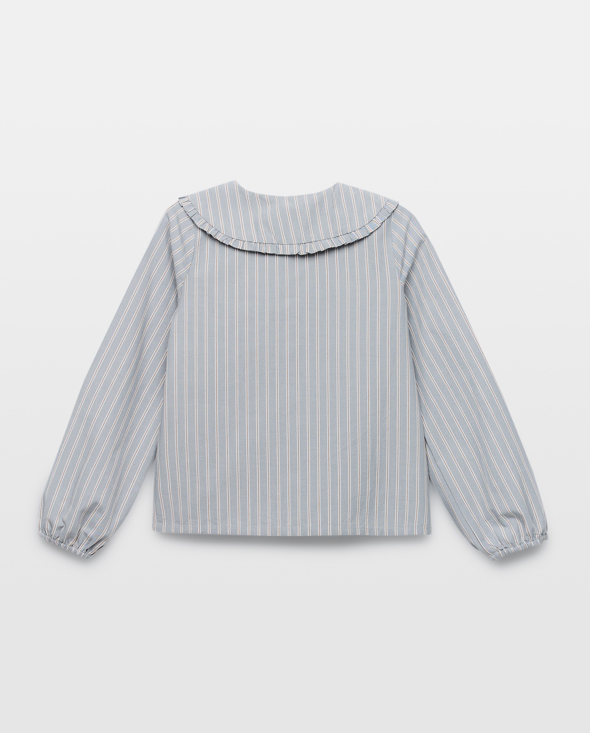 Blusa niña de seersucker 410 Azul claro-2