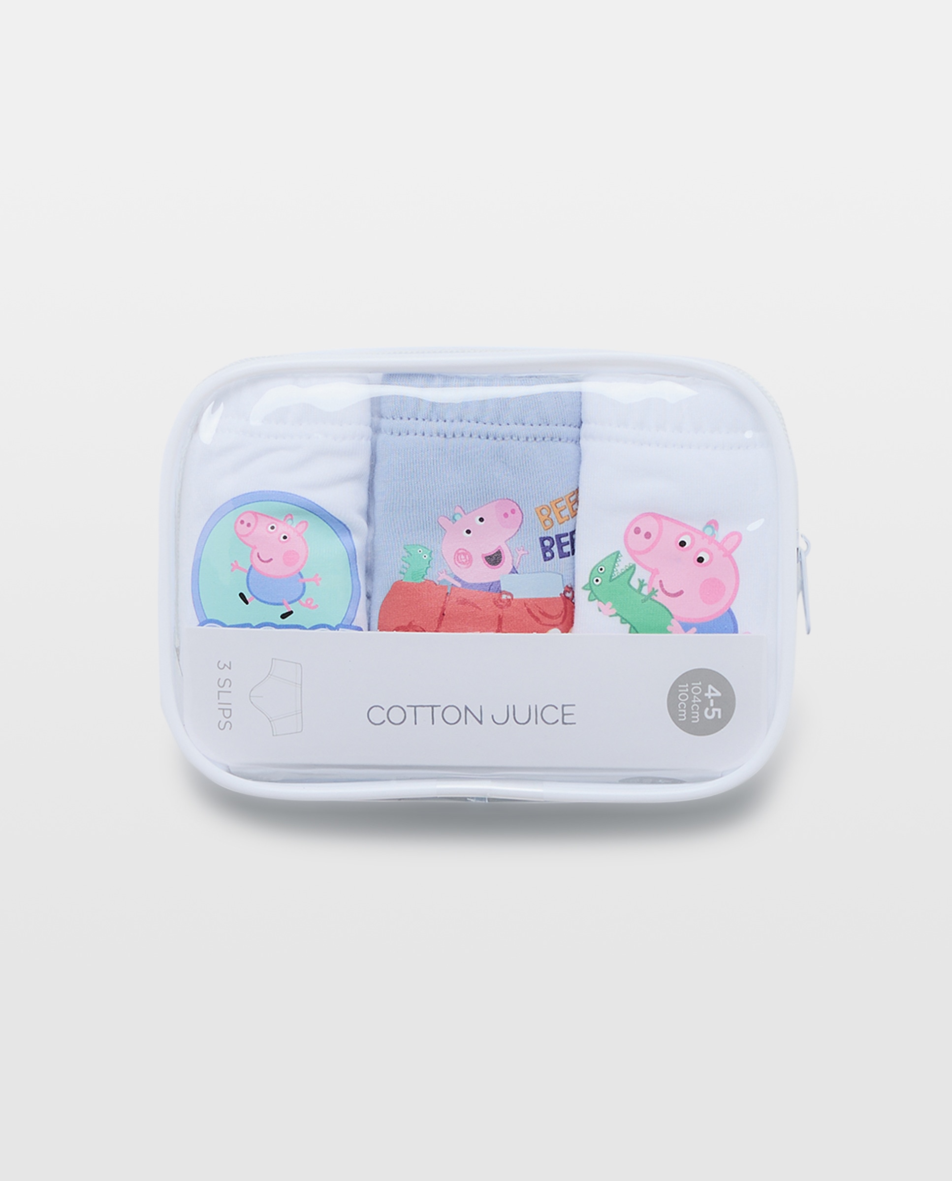 Pack de 3 Slips com Estampado George Branco-4