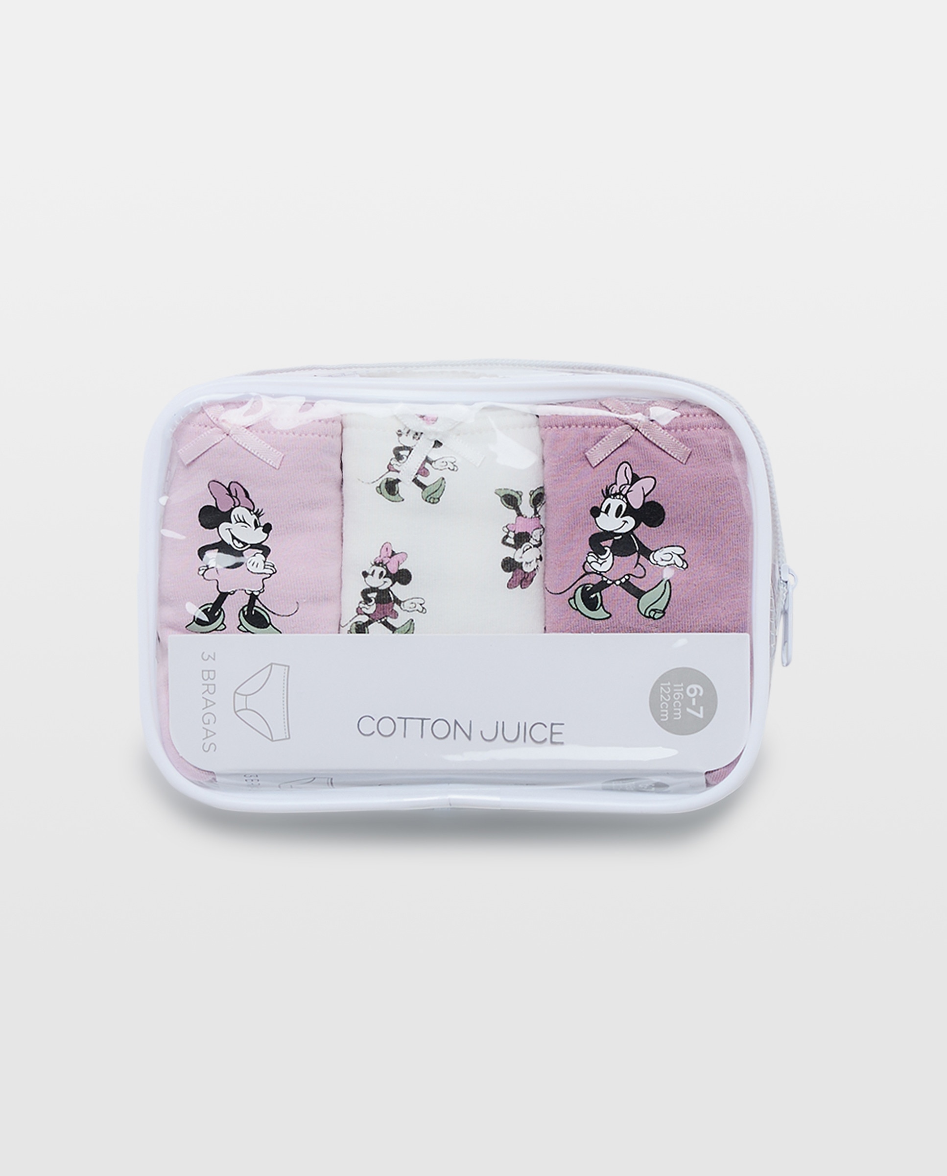 Pack de 3 Cuecas com Estampado Minnie - Multicolor Multicolor-4