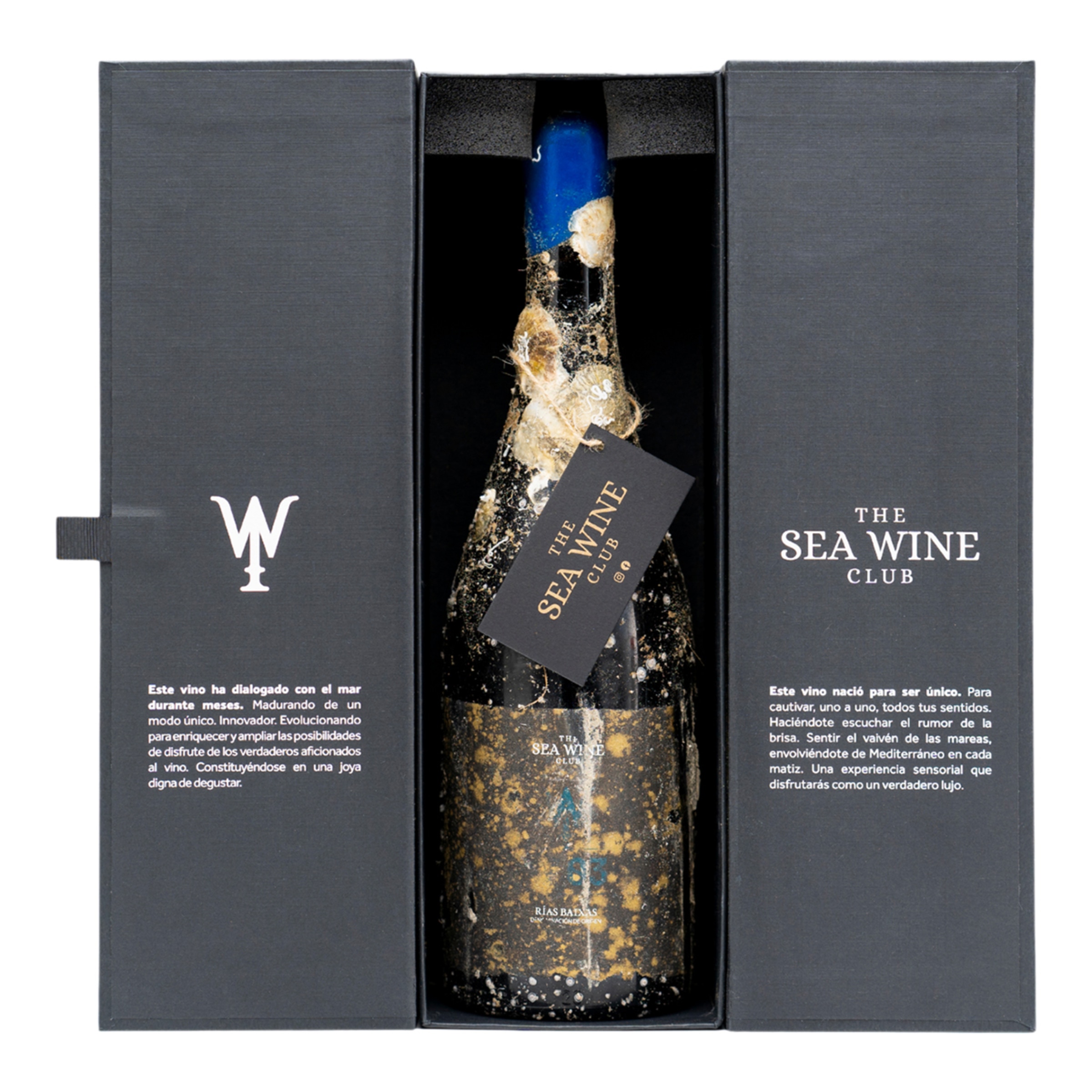Estuche vino blanco W03 Albariño 2022 Bodega Submarina del Mediterráneo Rías Baixas 2