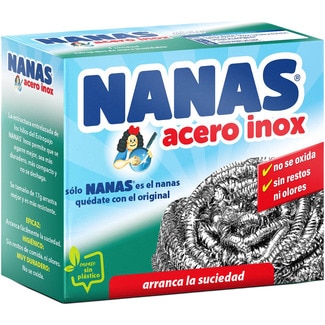 estropajo metálico acero inoxidable envase 1 unidad - Nanas