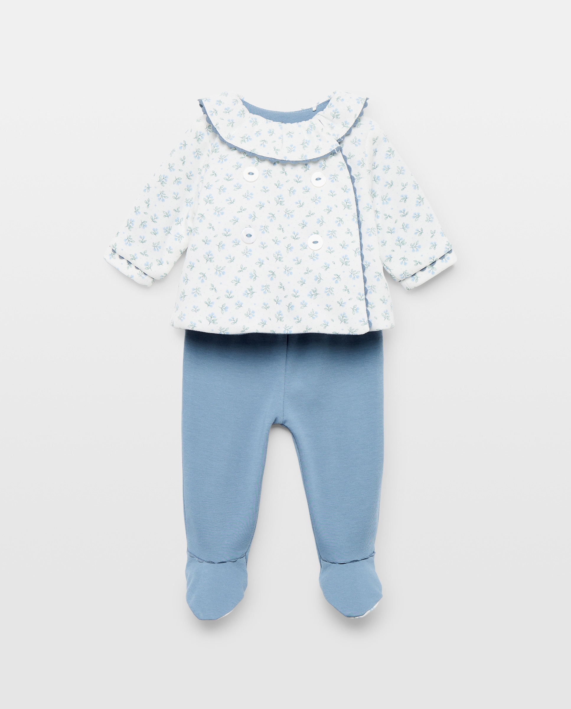 Imagem 0 de Conjunto de Bebé com Estampado de Fantasia e Gola Bebé