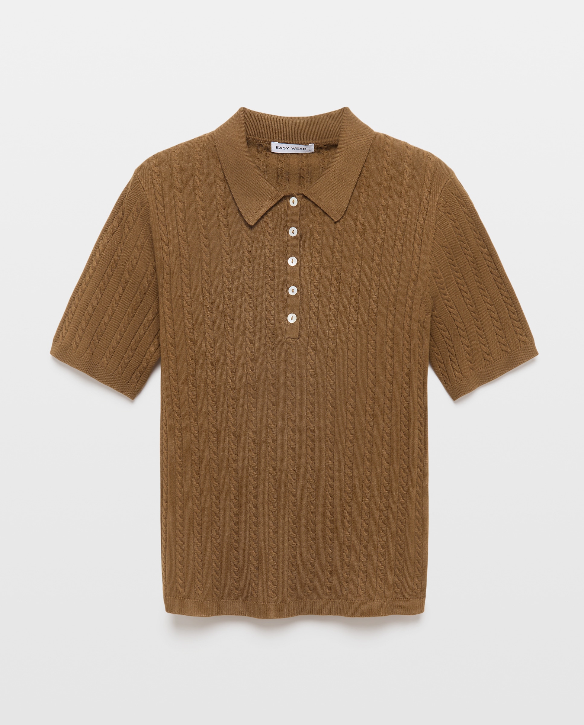 Imagem 0 de Camisola de Malha do Cabo com Colarinho de Polo