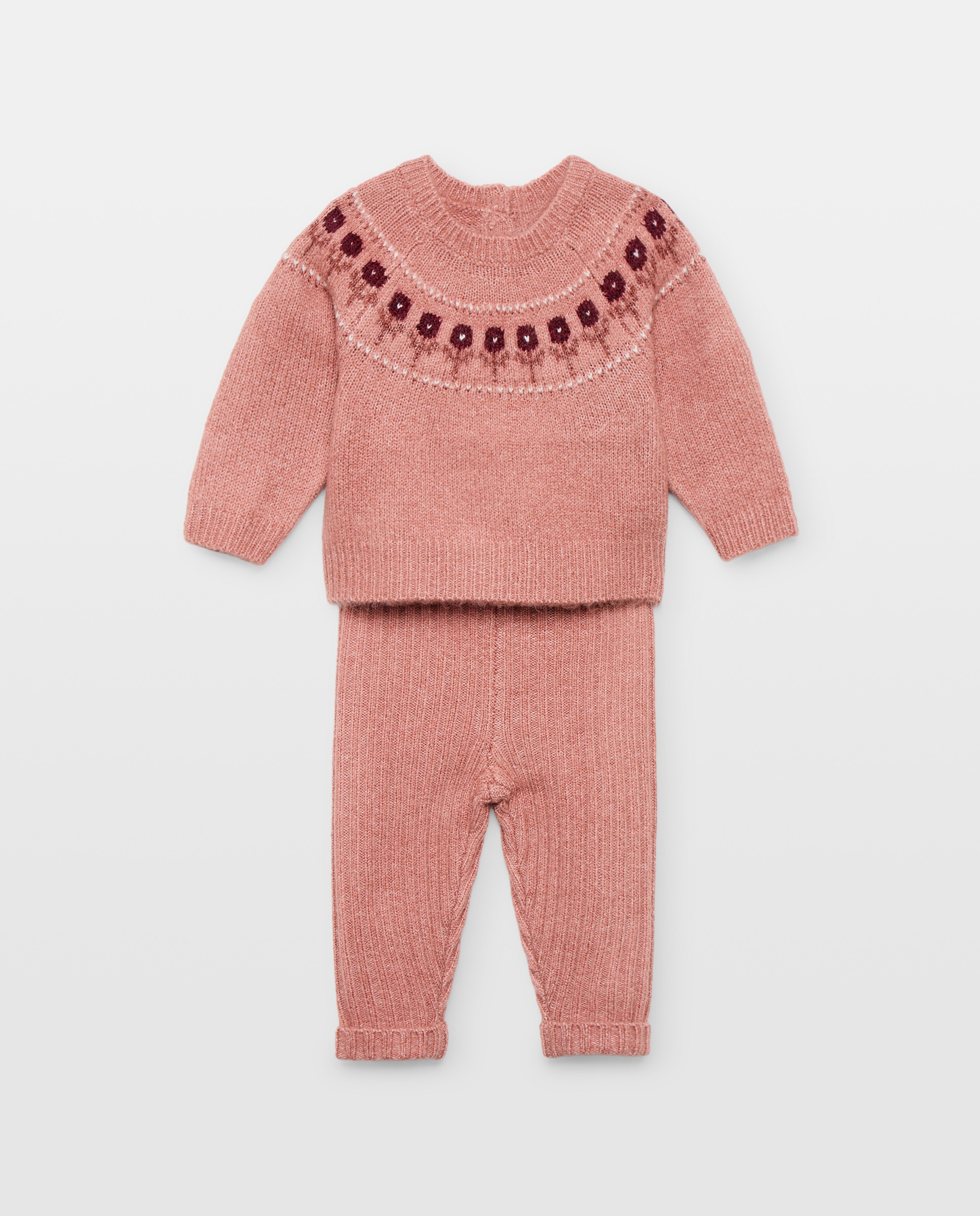 Conjunto tricot jacquard liso de bebé - Baby El Corte Inglés - 770 Terracota 770 Terracota-1