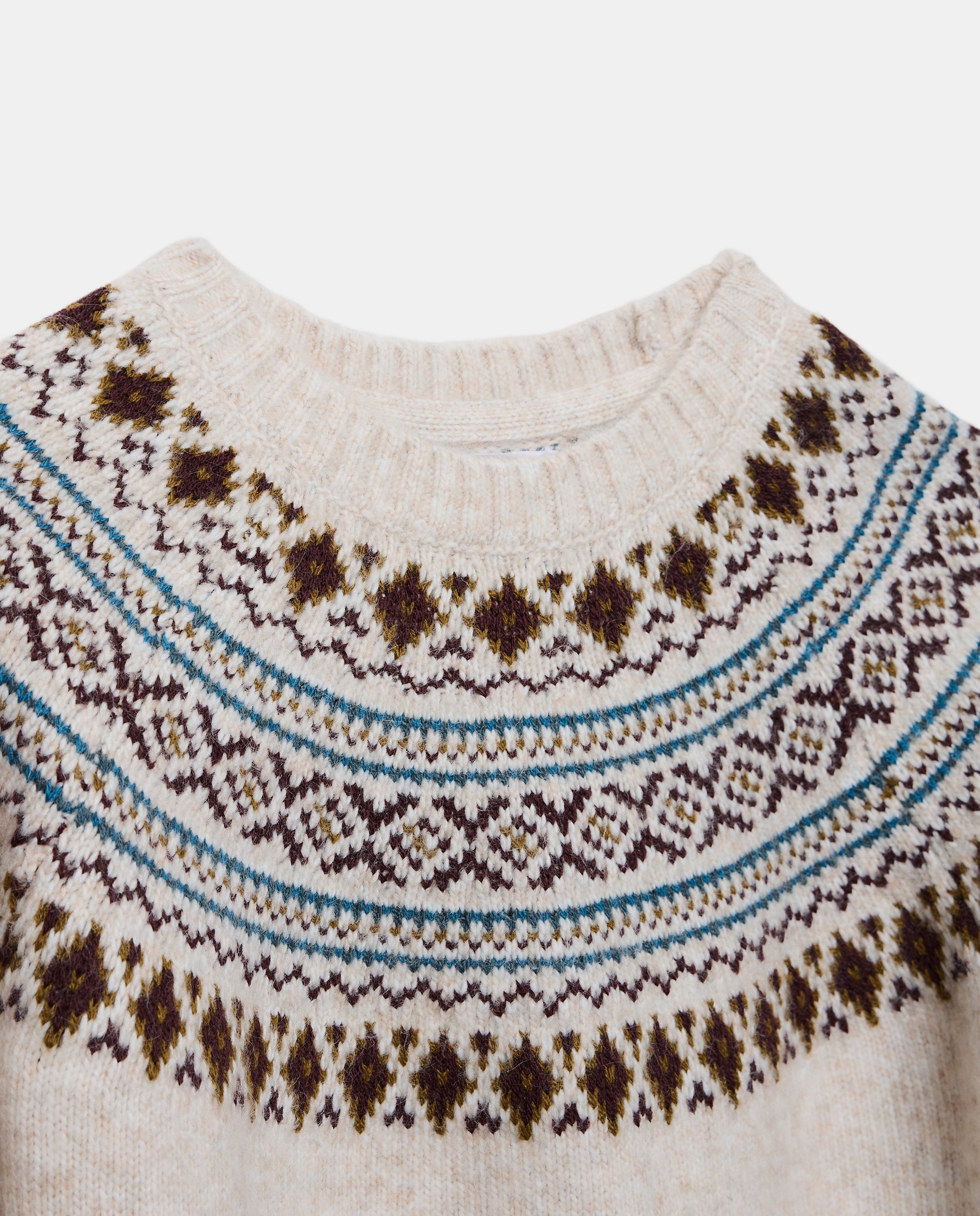 Jersey de niño cuello caja greca Beige-3