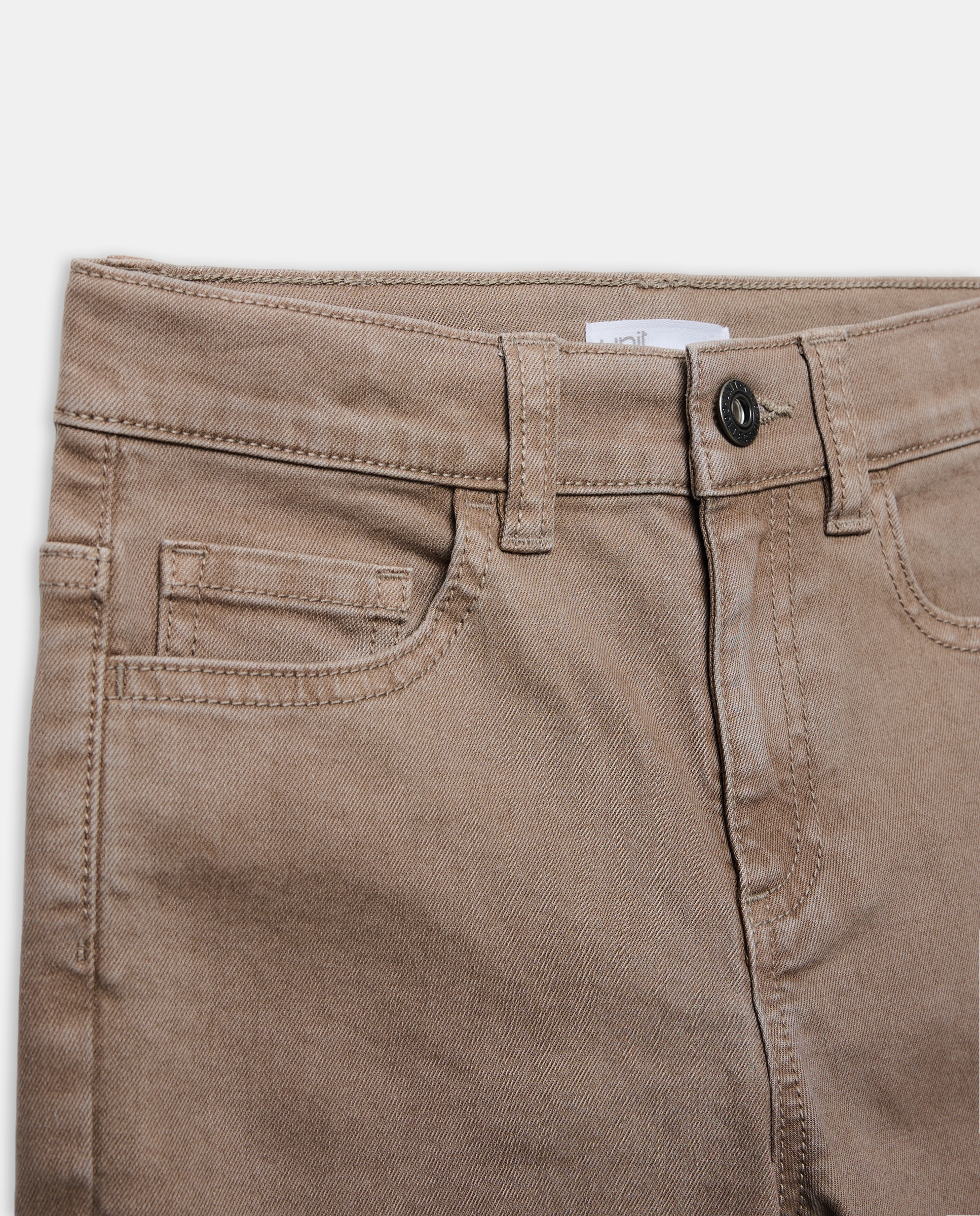 Pantalón de niño denim color 5 bolsillos lavado Visón claro-3
