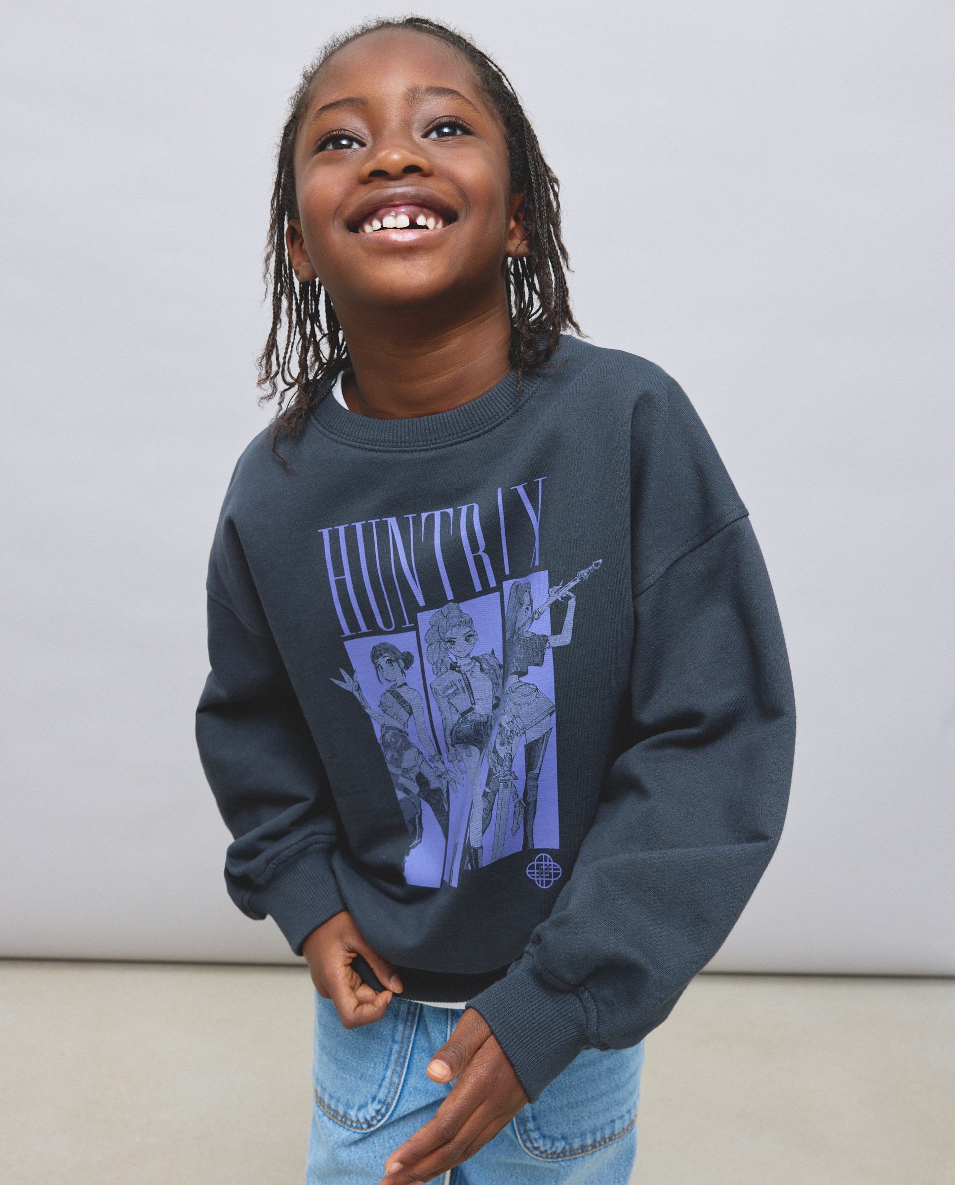 Sweatshirt de Decote Redondo com Estampado Posicional KPOP Kids El Corte Inglés Branco-3