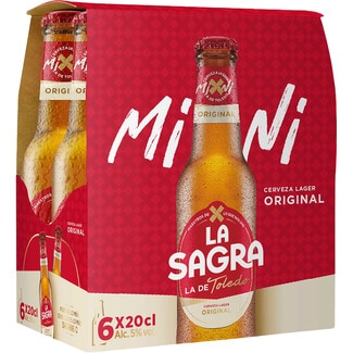 Mini cerveza rubia Lager Bohemia pack 6 botellas 20 cl - La Sagra